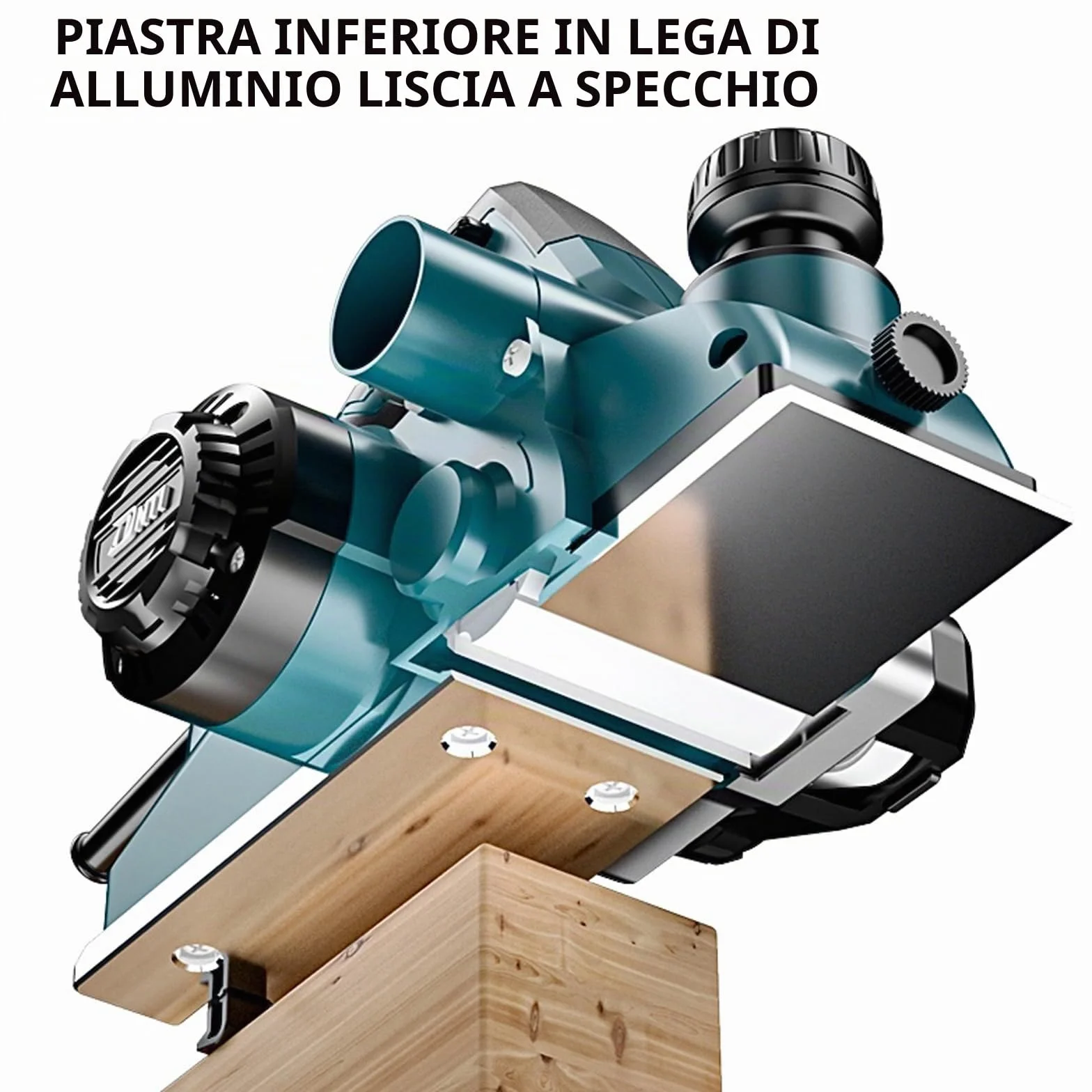 DNTI pialla elettrica per legno Tensione pialla per legno elettrica 220-240V Potenza 850 W Giri Min. 17000 Largh Pialla 82 Mm Profondità Asportazione 2 Mm per la Lavorazione del Legno Rifilatura 58218