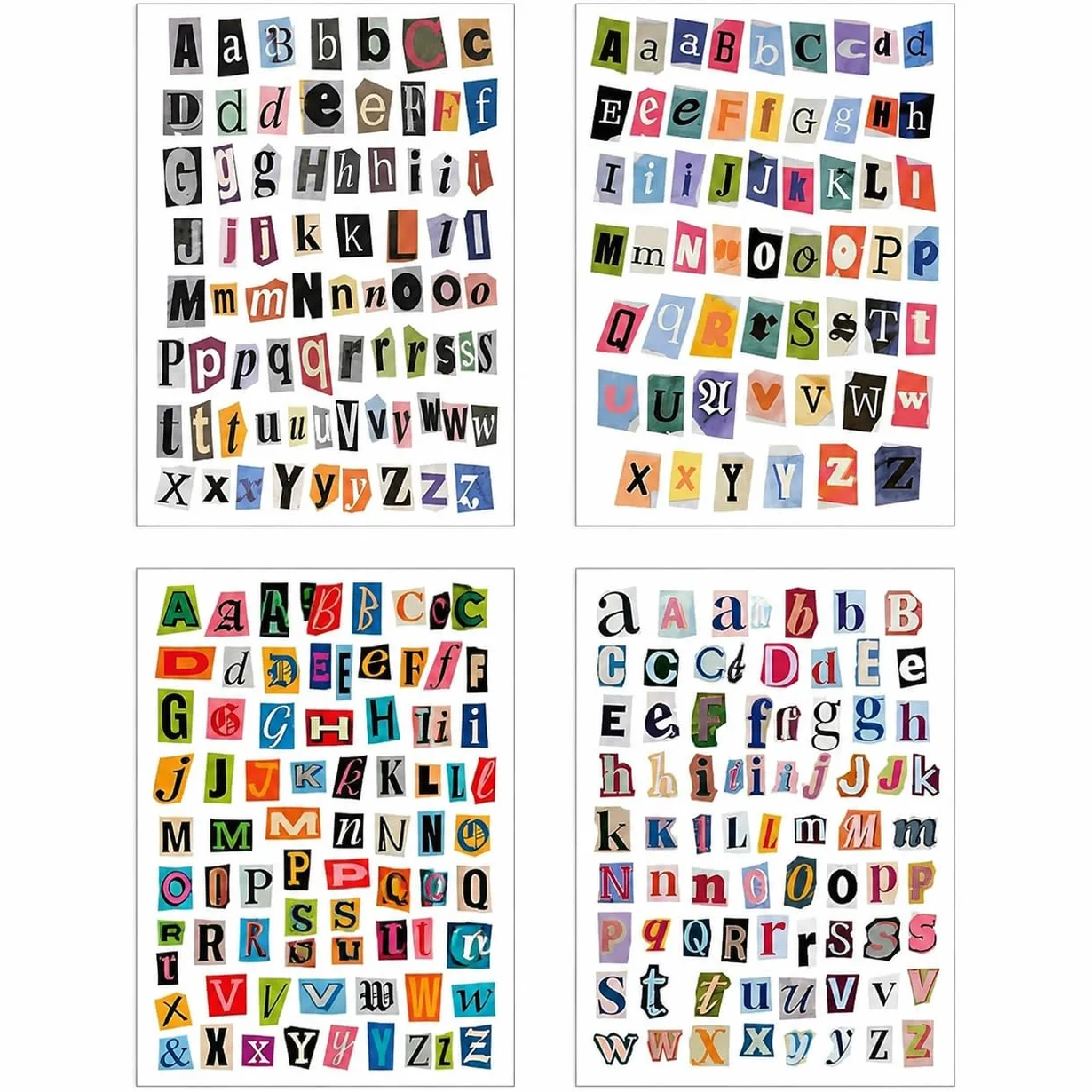 GXGM Sticker Lettere Vintage, Adesivi Alfabeto Retro per Scrapbooking e Journaling, Decoupage, Album Decorazioni, Bullet Journal, Fai da Te Creativo, Craft Supplies per Hobby - hobby creativo