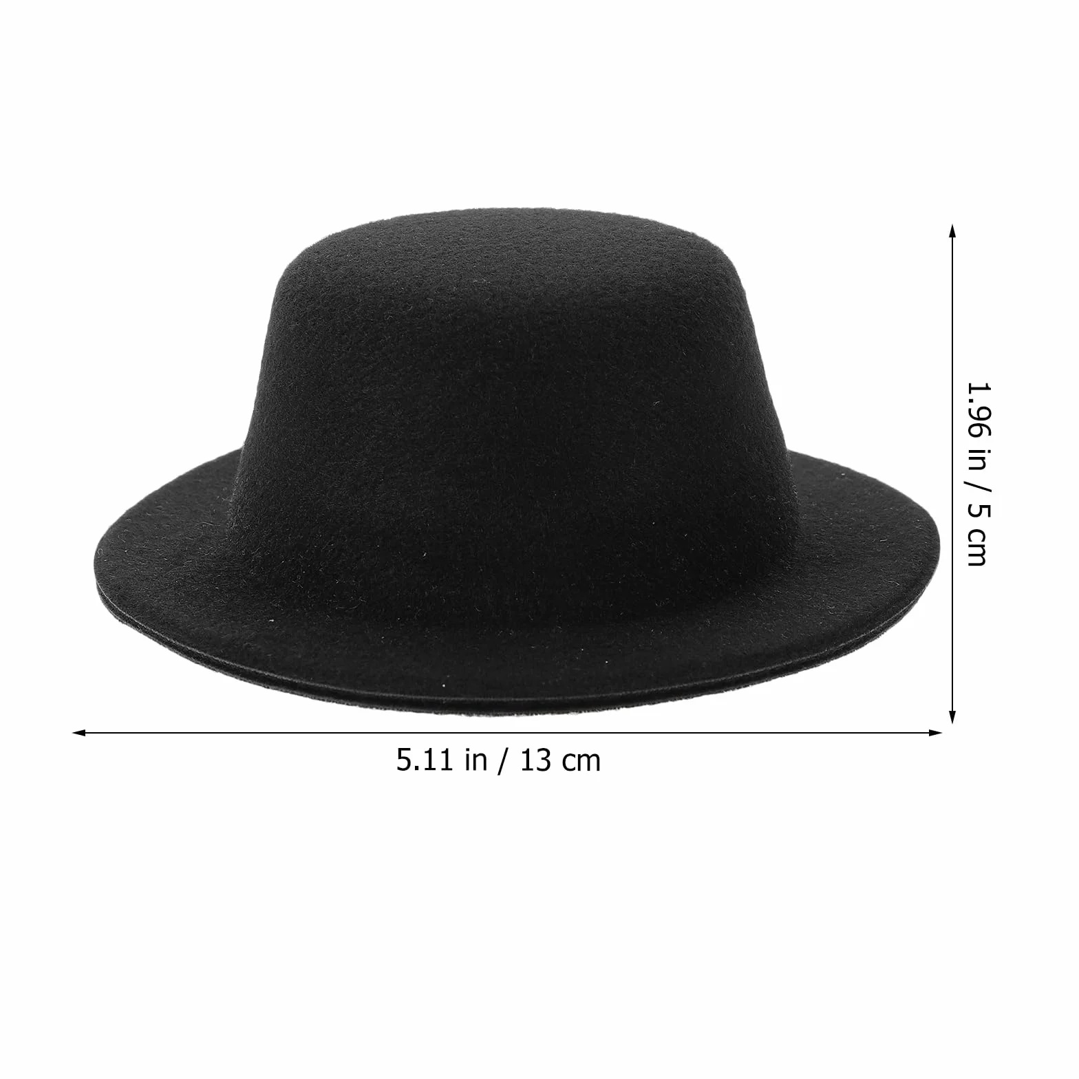 NOLITOY 4 mini cappelli, bambola, piccoli cappelli jazz, per fai da te, piccoli cappelli decorativi a forma di pupazzo di neve, mini cappello a cilindro, mini cappello a forma di pupazzo di neve