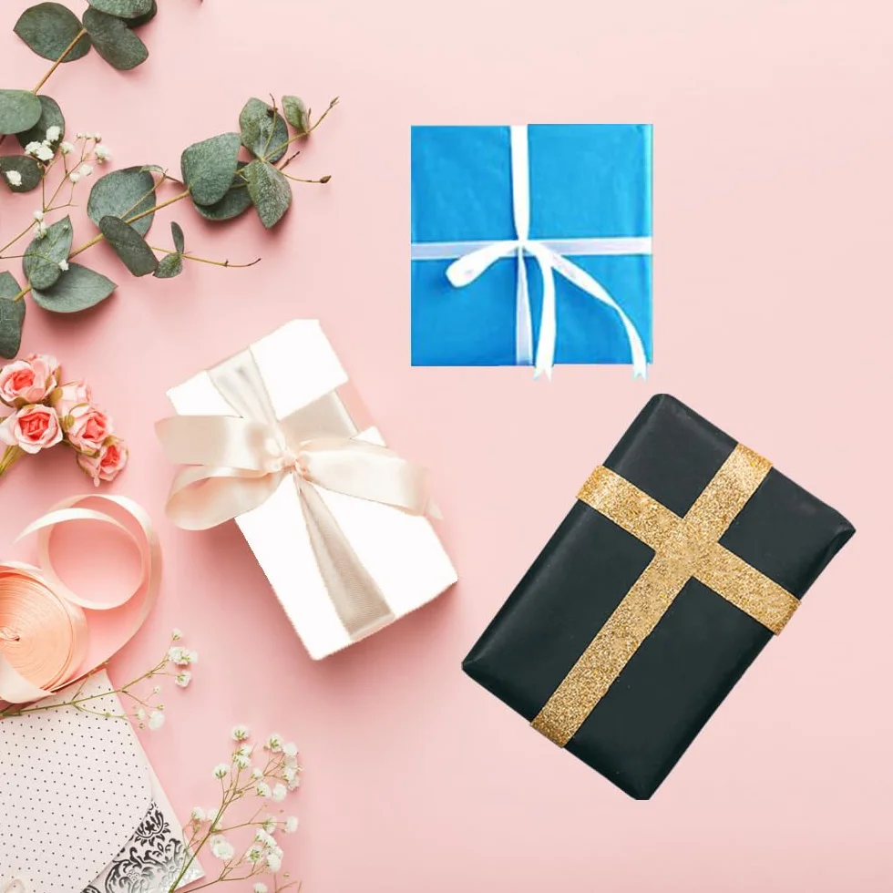 Carta velina nera 100 fogli 70 x 50 cm per confezioni regalo