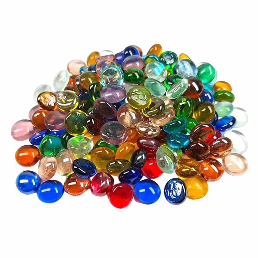 Pepite Di Vetro Colorate 200 G/Ca. 40 Pezzi Pepite Di Vetro Colorate Per Bambini Pietre Decorative Per Vasi Pietre A Mosaico Per Fai Da Te Pietre Da Gioco Per Mosaico