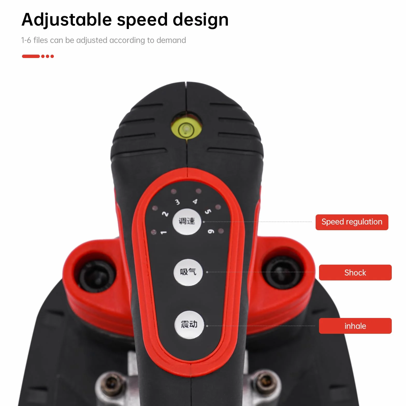 Vibratore per piastrelle a 6 velocità regolabile per piastrelle da 30 – 240 cm, dispositivo di vibrazione per piastrelle, per pavimenti e piastrelle, max. 13000 rpm, con 2 batterie