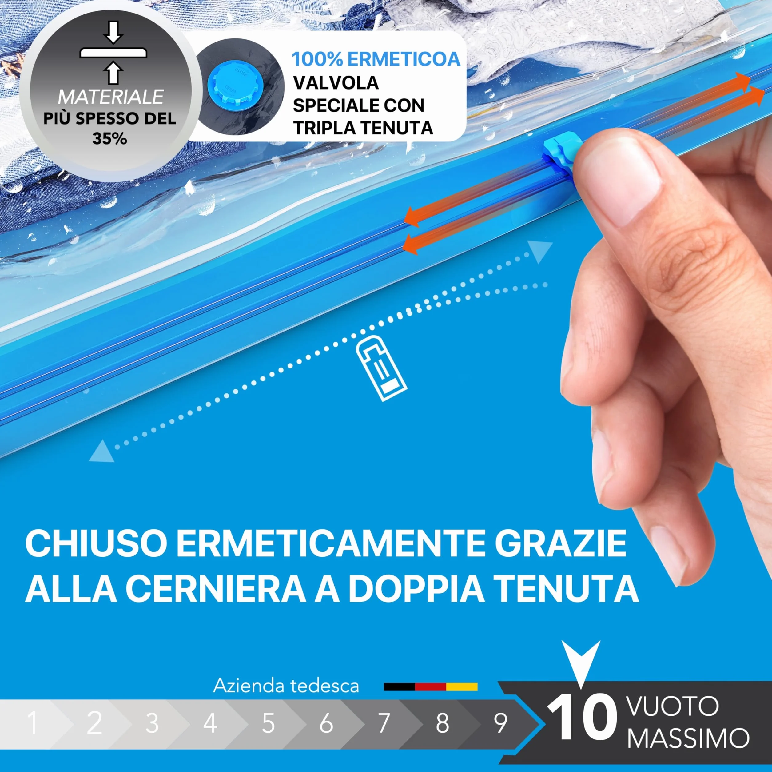 SilverRack Set di Sacchetti Sottovuoto 6 Pezzi 2 Misure 60x80 cm 80x100 cm