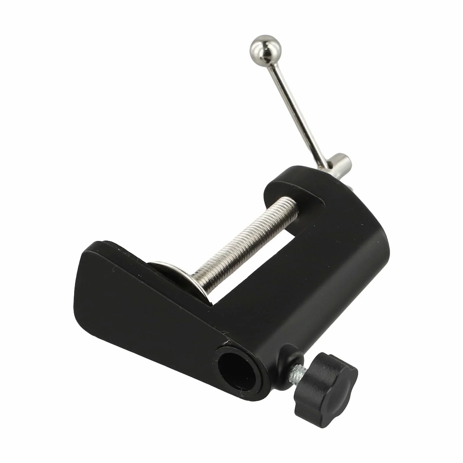 Supporto per lampada da scrivania in lega di alluminio a forma di C - staffa a morsetto da scrivania, con base in metallo a rotazione di 360 gradi e cuscinetto di protezione in spugna, per tavolo e