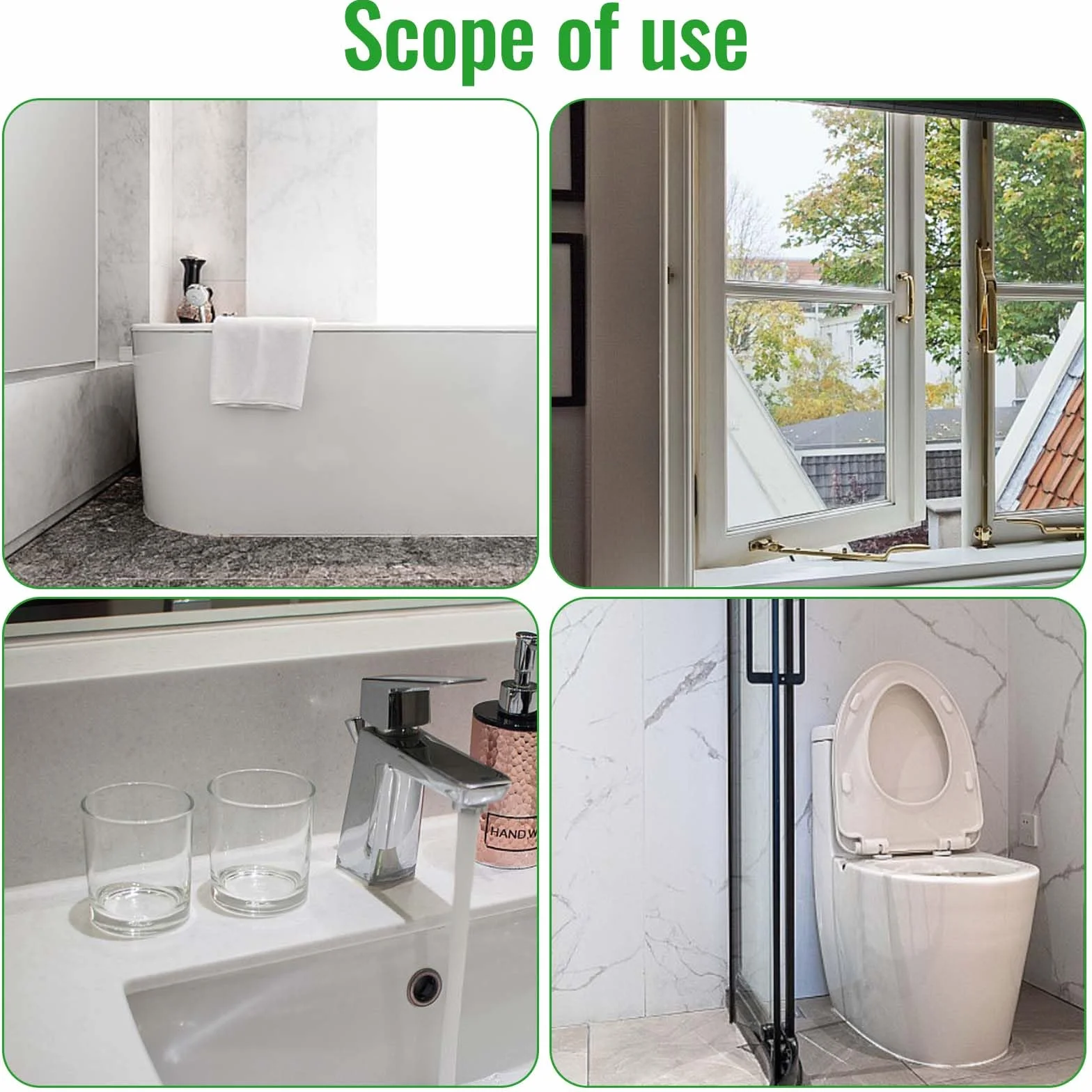 Collazoey 7-in-1 Strumento per Calafataggio, Kit di Strumento di Sigillante, Spatola per Silicone Sigillante, Raschietto Silicone, per Cucina Bagno Pavimenti