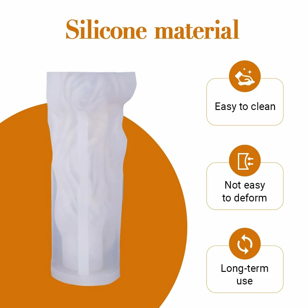 Stampi in Silicone per Statuette Religiose, 3D Stampo per Candele per Pasqua, Stampi per Decorazioni per la Casa e Creazione di Candela Fai Da Te, Decorazione di Torte e Sapone