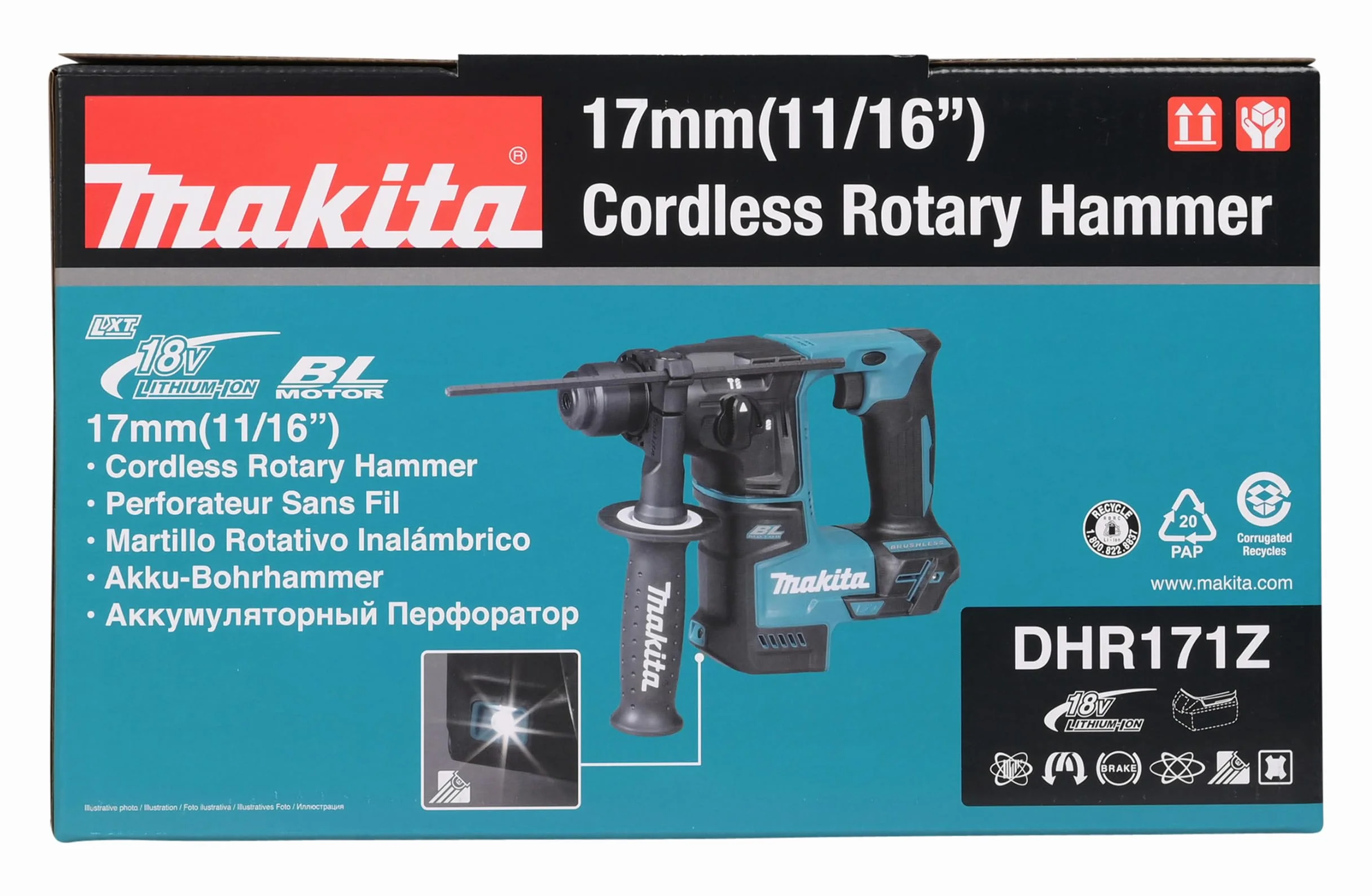 Makita DHR171Z - senza batteria / caricabatterie, 18 V, 17mm
