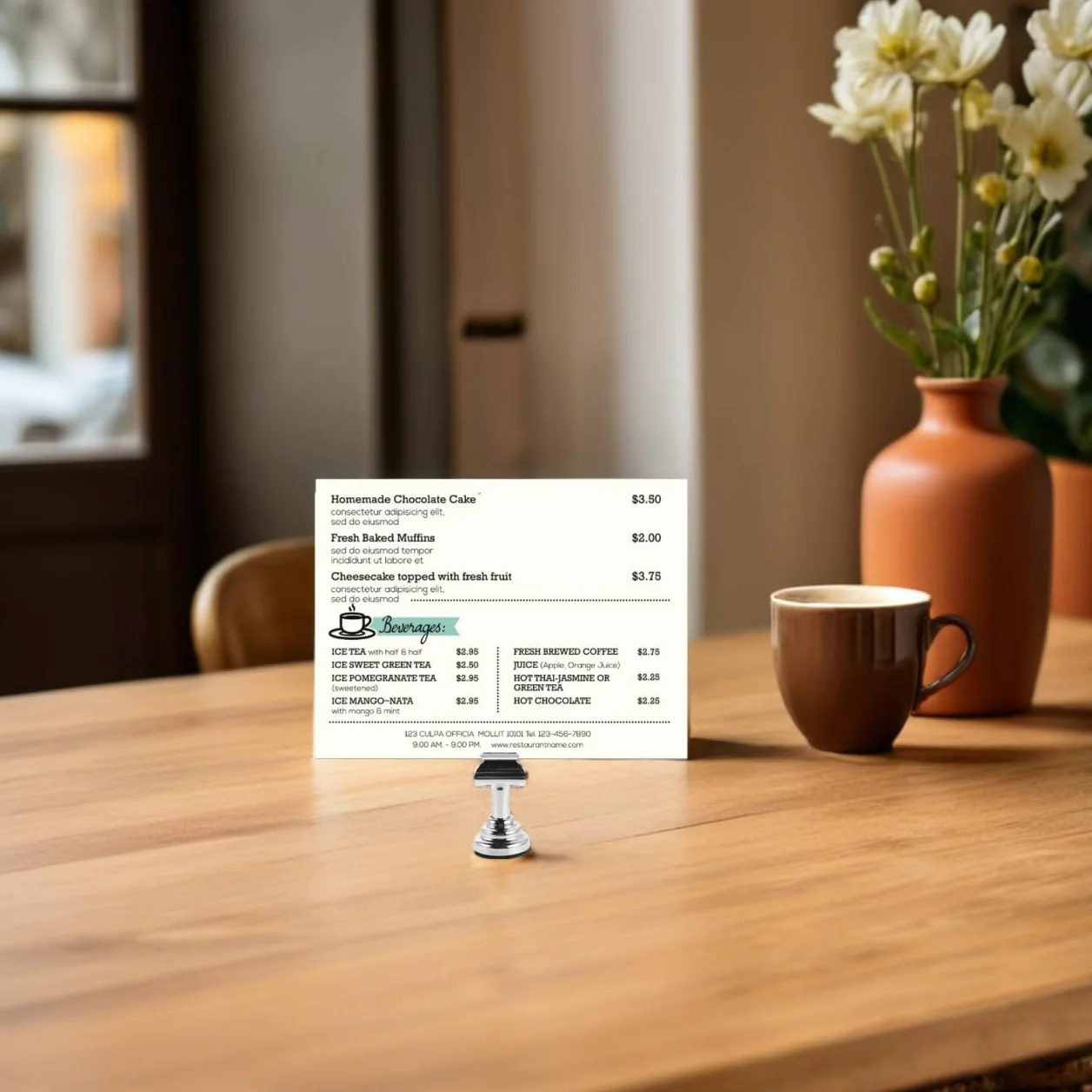 4 segnaposto in metallo argento con base rotonda, piccolo segnaposto per matrimonio, buffet, biglietti da visita, stabile porta carte di credito per gastronomia e ufficio