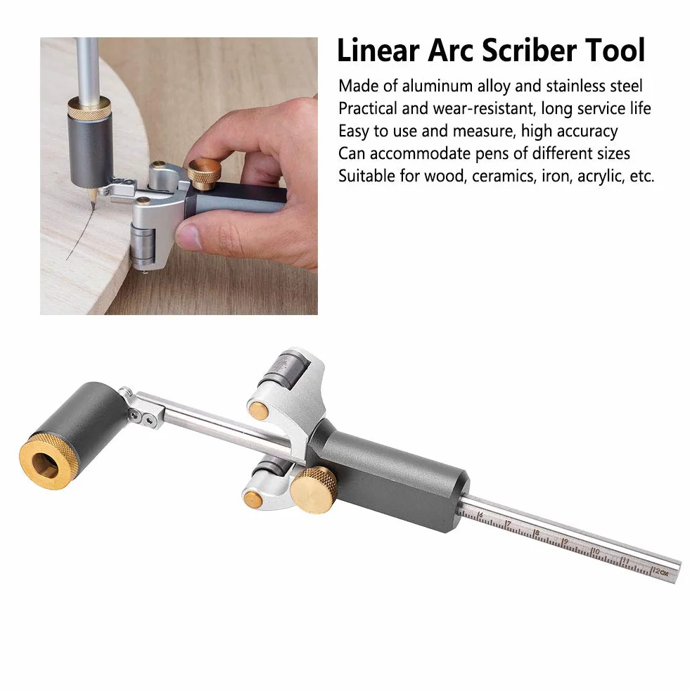 Strumento Per Tracciare Il Legno Strumento Per Tracciare Ad Arco Lineare Righello Per Tracciatore a Doppio Scopo Strumenti Per Tracciare Multifunzionali Fai-da-te Per La Lavorazione del Legno Per La L