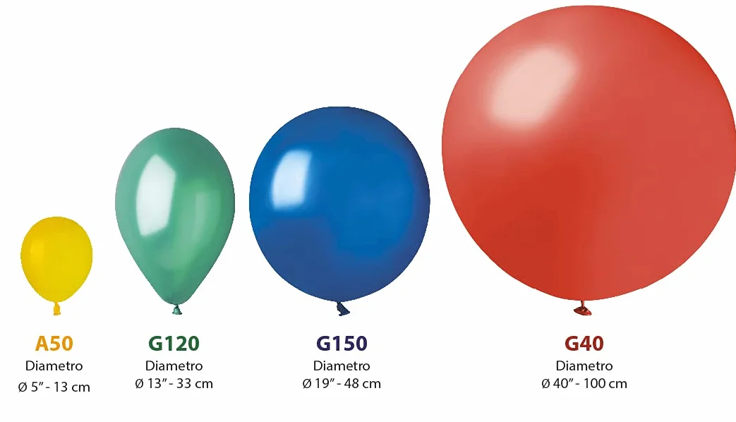 Palloncini in lattice naturale Premium Quality A50 Ø 13cm arancione