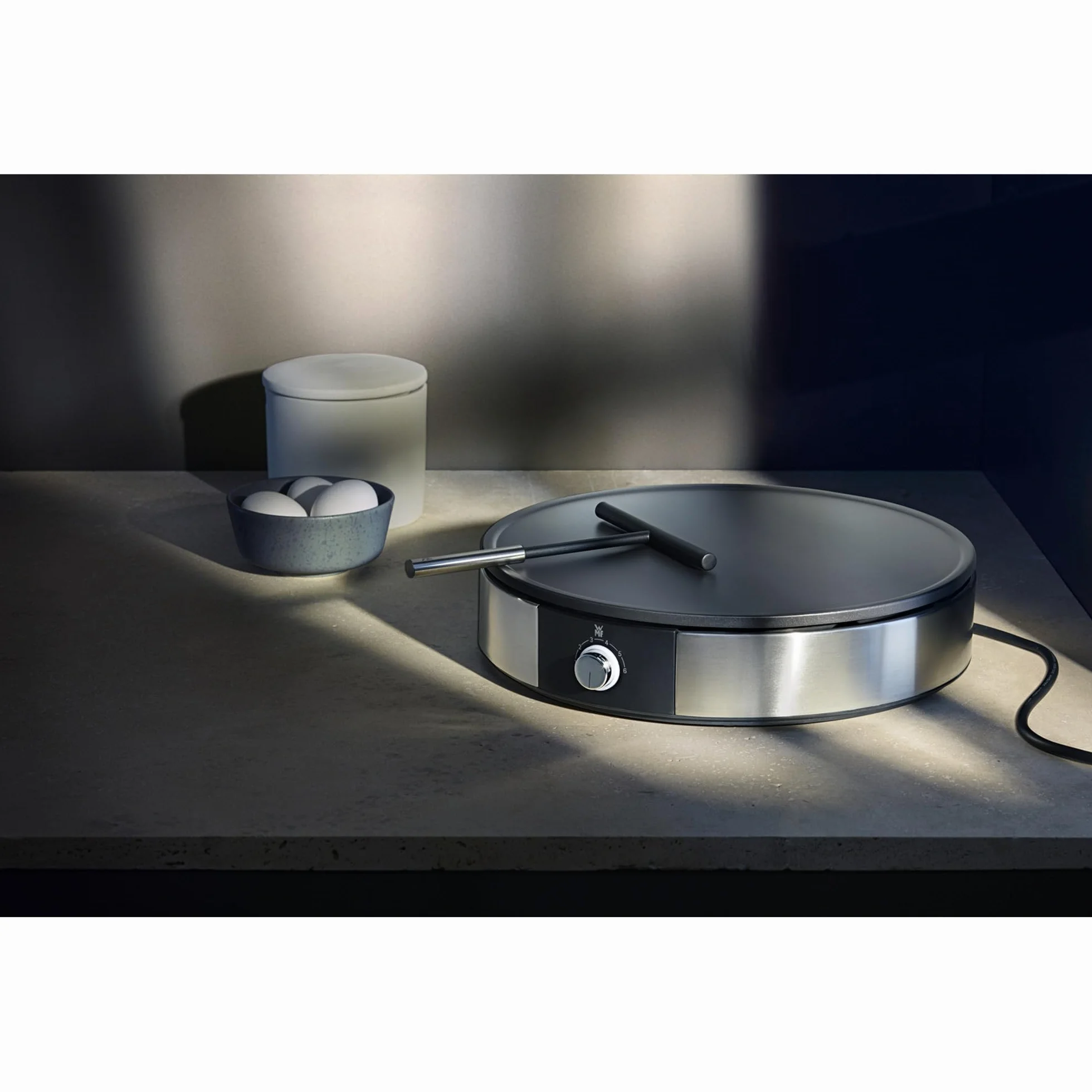 WMF Lono Crepes Maker Creperie con paletta e distributore di impasto, 1600 W, Ø 33 cm, crepes maker, frittelle antiaderente