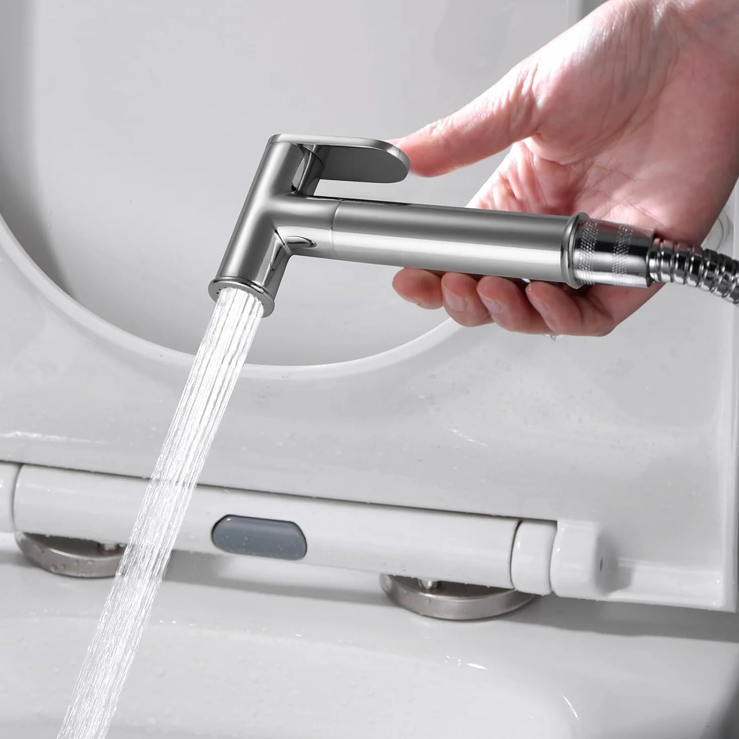 Ibergrif Doccetta per Bidet con Miscelatore, Supporto e Flessibile, Acqua Fredda, Finitura Cromo, M22015R