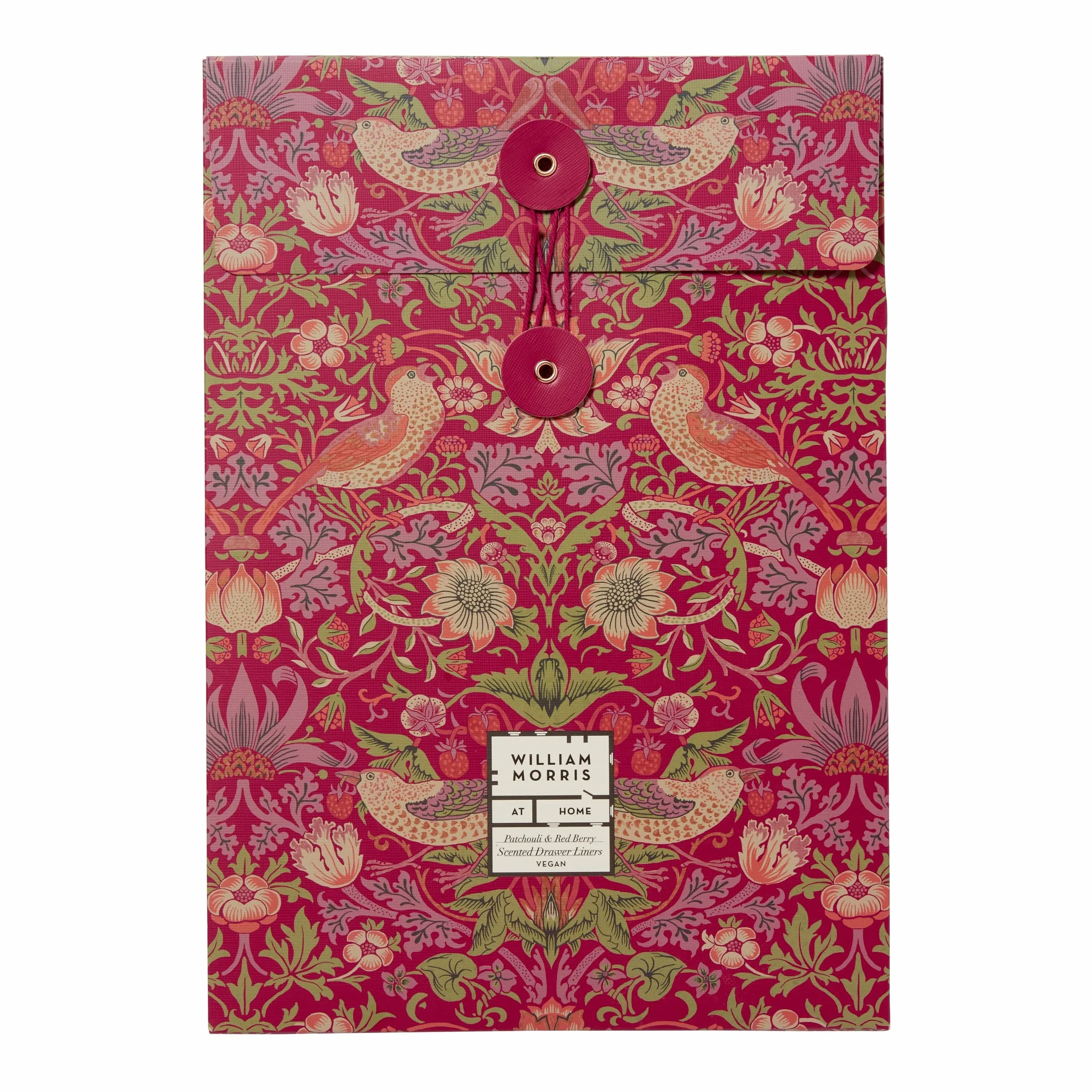 William Morris At Home 5 fodere per cassetti, profumo di patchouli e bacche rosse, cruelty e vegan, elegante regalo di bellezza per gli amanti della casa, adatto per cucine e camere da letto