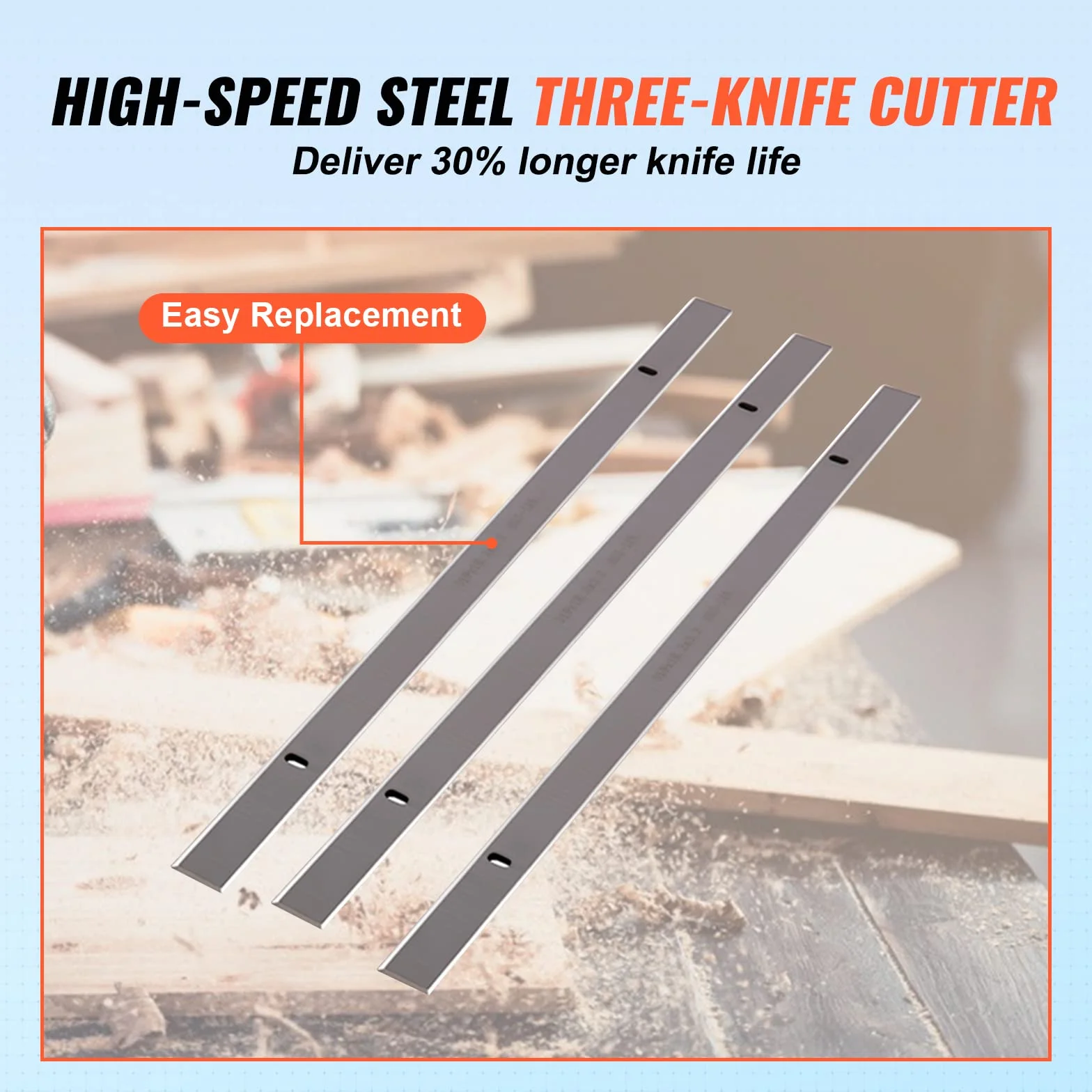 VEVOR Pialla a Spessore 2000W per Legno Altezza Regolabile Lama Acciaio al Carbonio, Pialla Filo Spessore da 15A Velocità 23500 giri/min Larghezza max. 33 cm per Lavorazione di Legno da Falegnameria