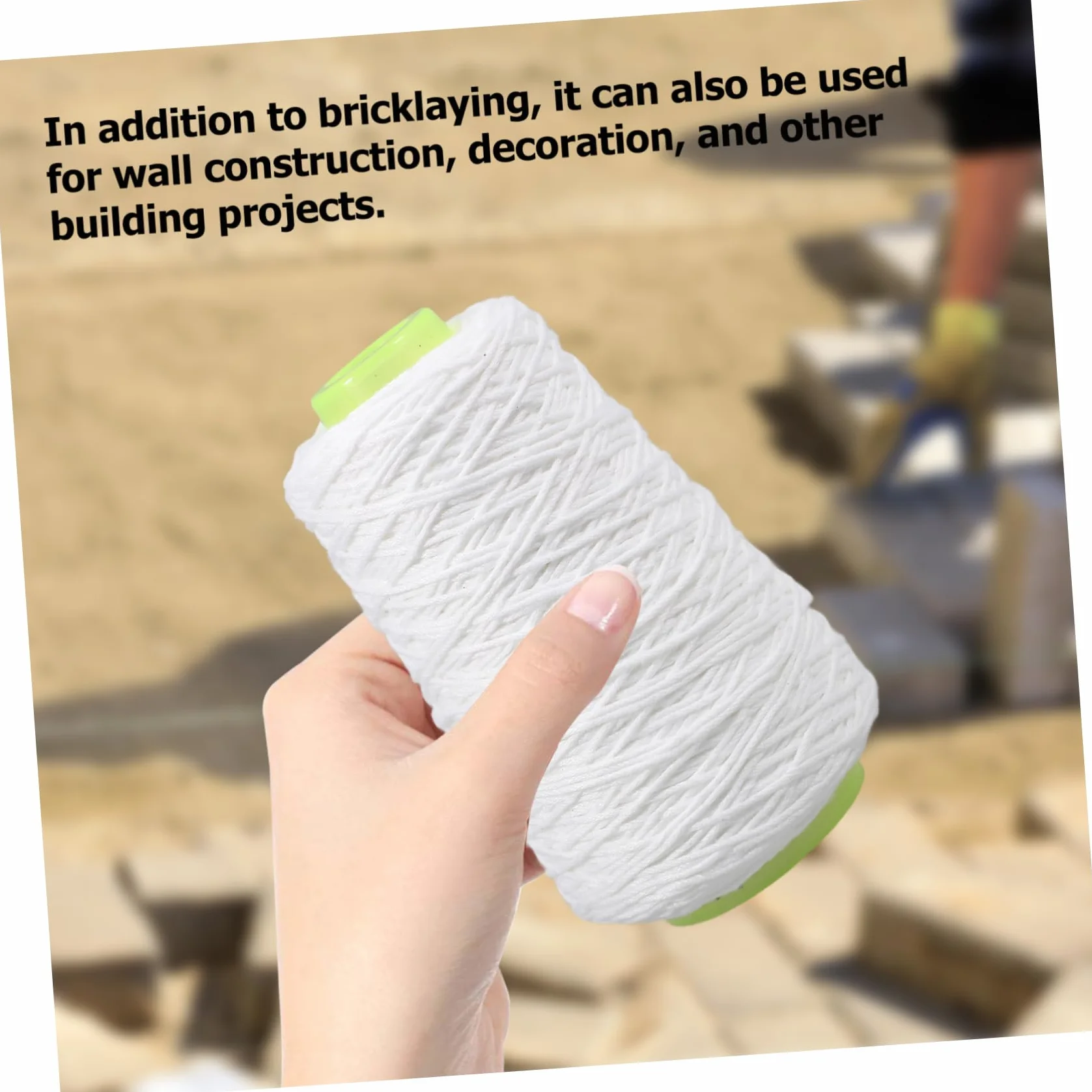 Uonlytech Filo di Muratura in Cotone Resistente alla Corrosione, Versatile e Bianco, per Layout in Cantiere e Lavori di Falegnameria