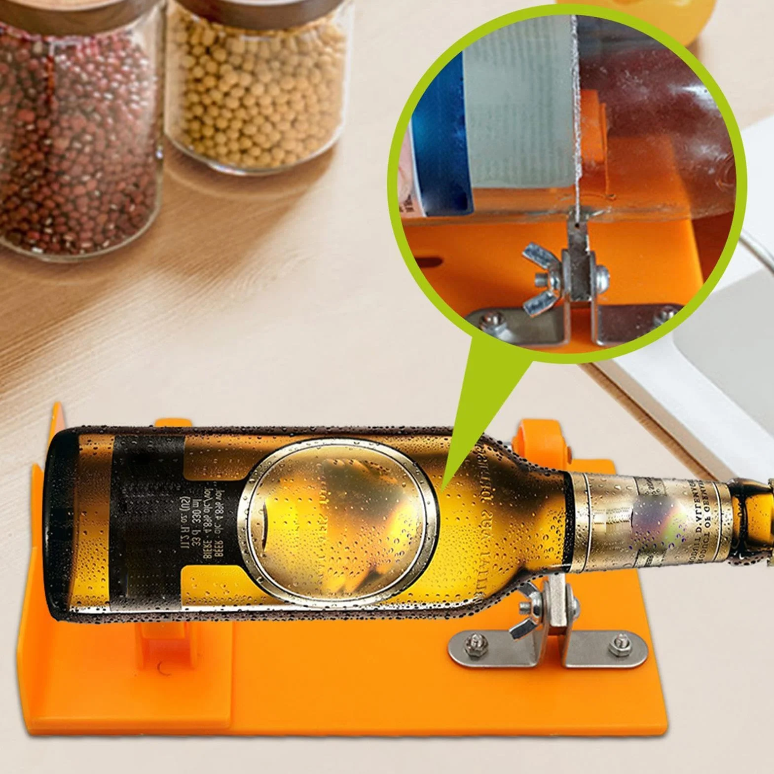 Strumento per tagliare bottiglie di birra, taglierino per bottiglie di vetro | Tagliavetro creativo - Taglierina precisa per bottiglie di birra e vino, utensile da taglio per bottiglie rotonde Strumen