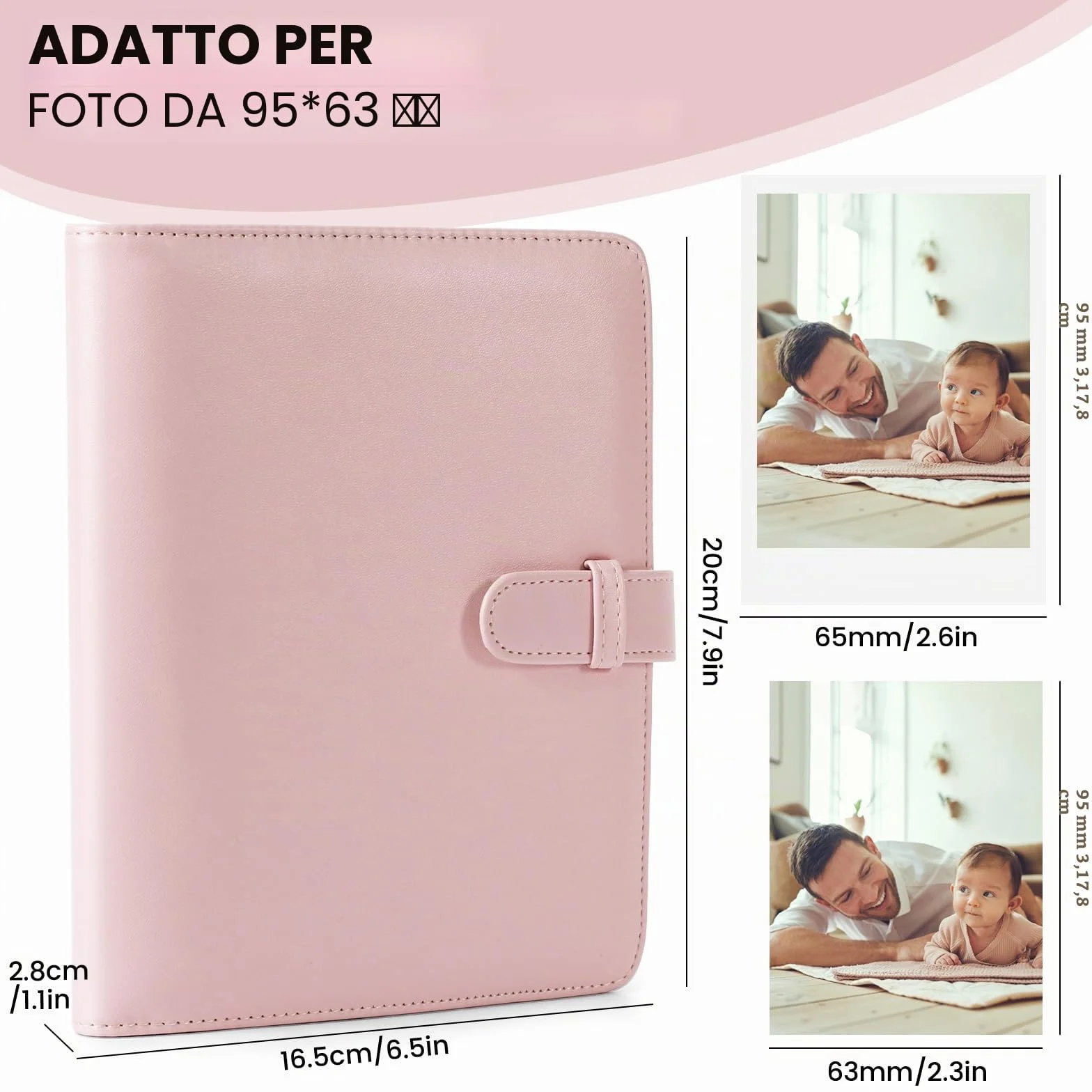 Album Fotografico 256 Tasche pour Fujifilm Instax Mini 7s 8 8+ 9 11 25 26 50s 70 90, Polaroid Zink, Kodak
