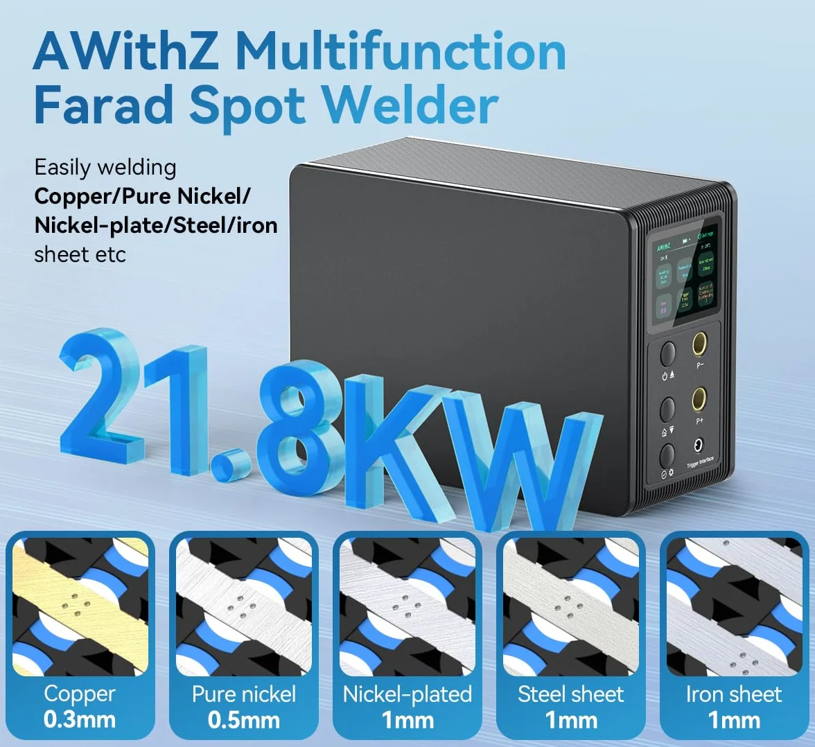 21.8KW Saldatrice a Punti con Condensatore Farad, supporta saldatura rame/nichel puro/nichel/nichel placcato. Per 18650, LiFePO4 batteria al litio