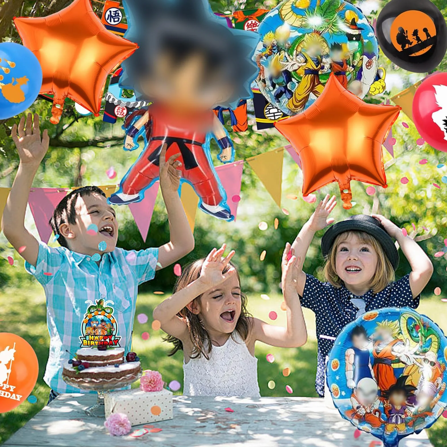 Dragnball Kit Compleanno 23 Pezzi Palloncini per Festa Bambini Ragazzi Ragazze