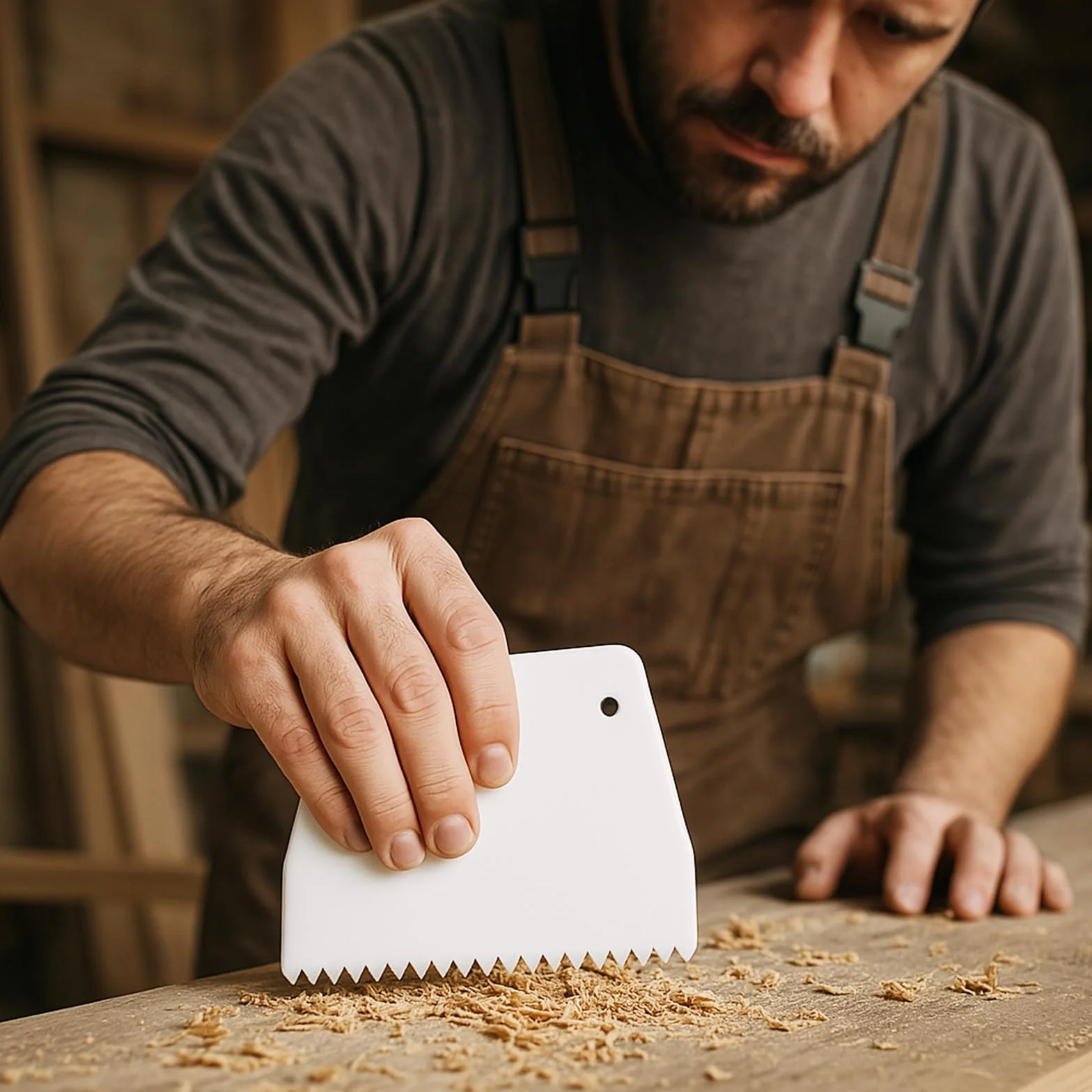 4 spatole adesive in plastica, spatole in plastica, spalmatore per barriere adesive, kit applicatori di colla dentellata, spargitore riutilizzabile per pavimenti in legno duro per spalmare colla