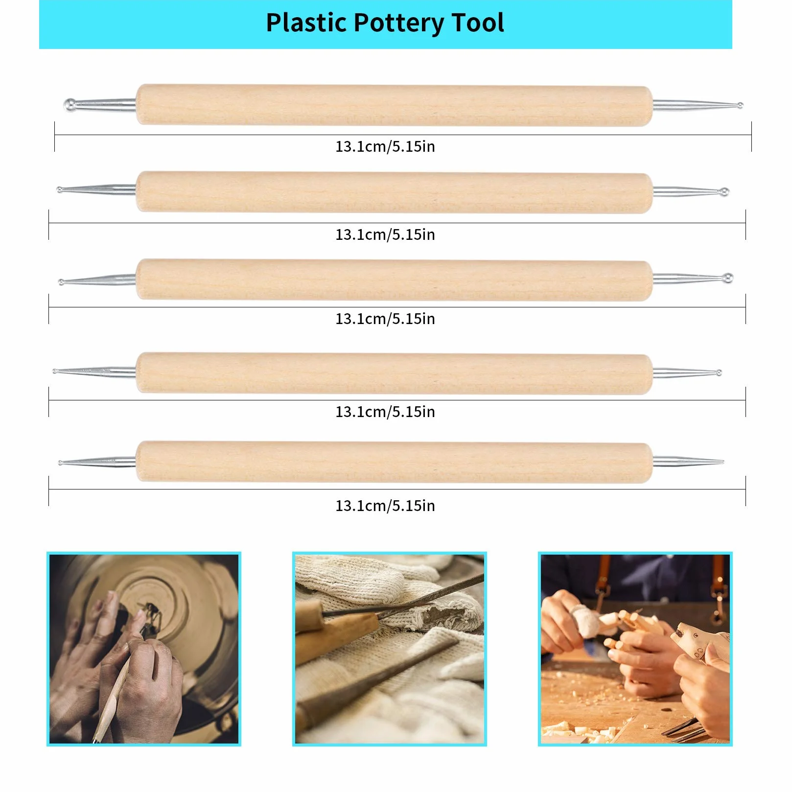 Set Argilla Polimerica 25 Pz Attrezzi per Intagliare la Ceramica