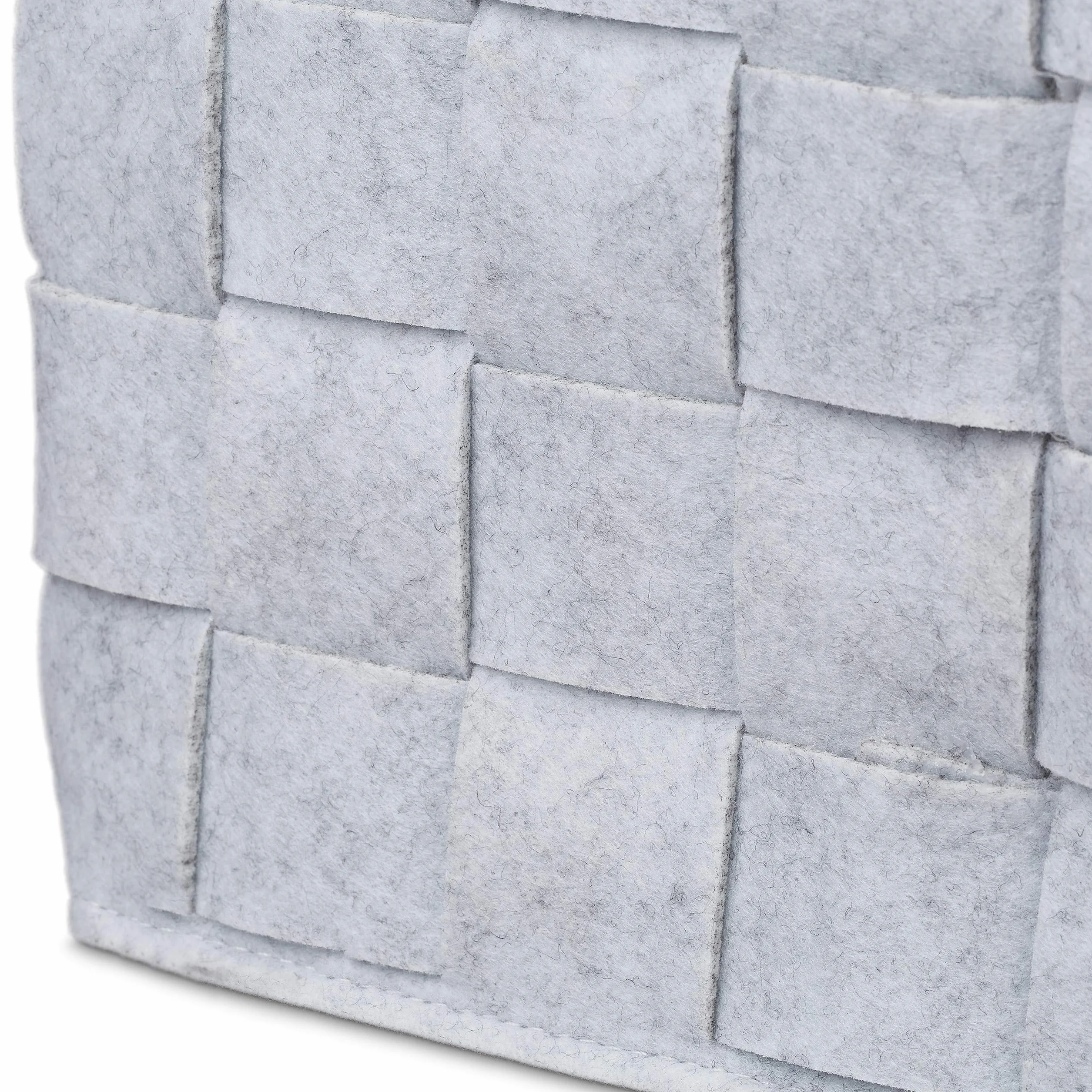 Relaxdays Borsa in Feltro, Cesta Ripiegabile Portariviste, Cesto con Manici HxLxP: 26 x 40 x 30 cm, grigio chiaro, PU, 1 pz