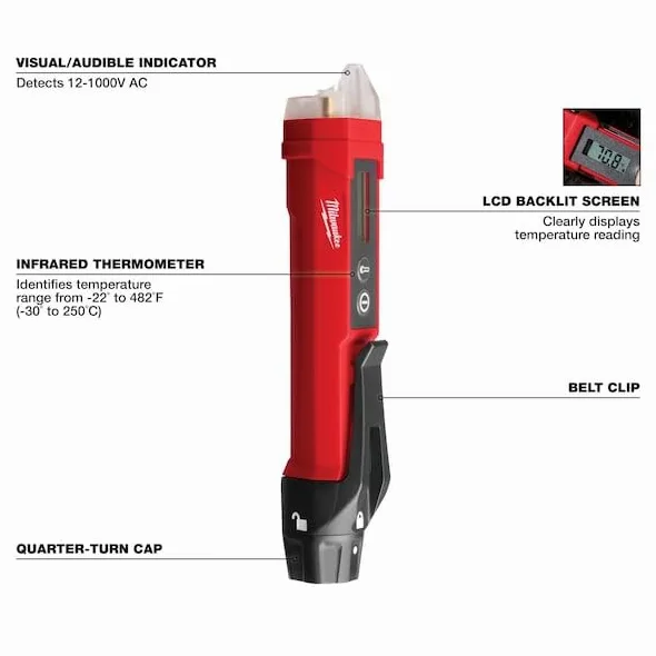 Milwaukee Elettrico - Rilevatore di Tensione Senza Contatto WITHLASER Infrared TH