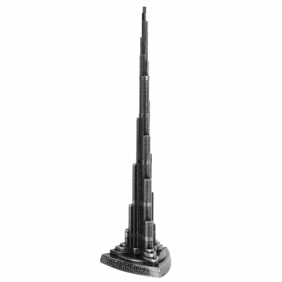 Burj Khalifa Tower Model Metal Miniature Dubai Desktop Decor