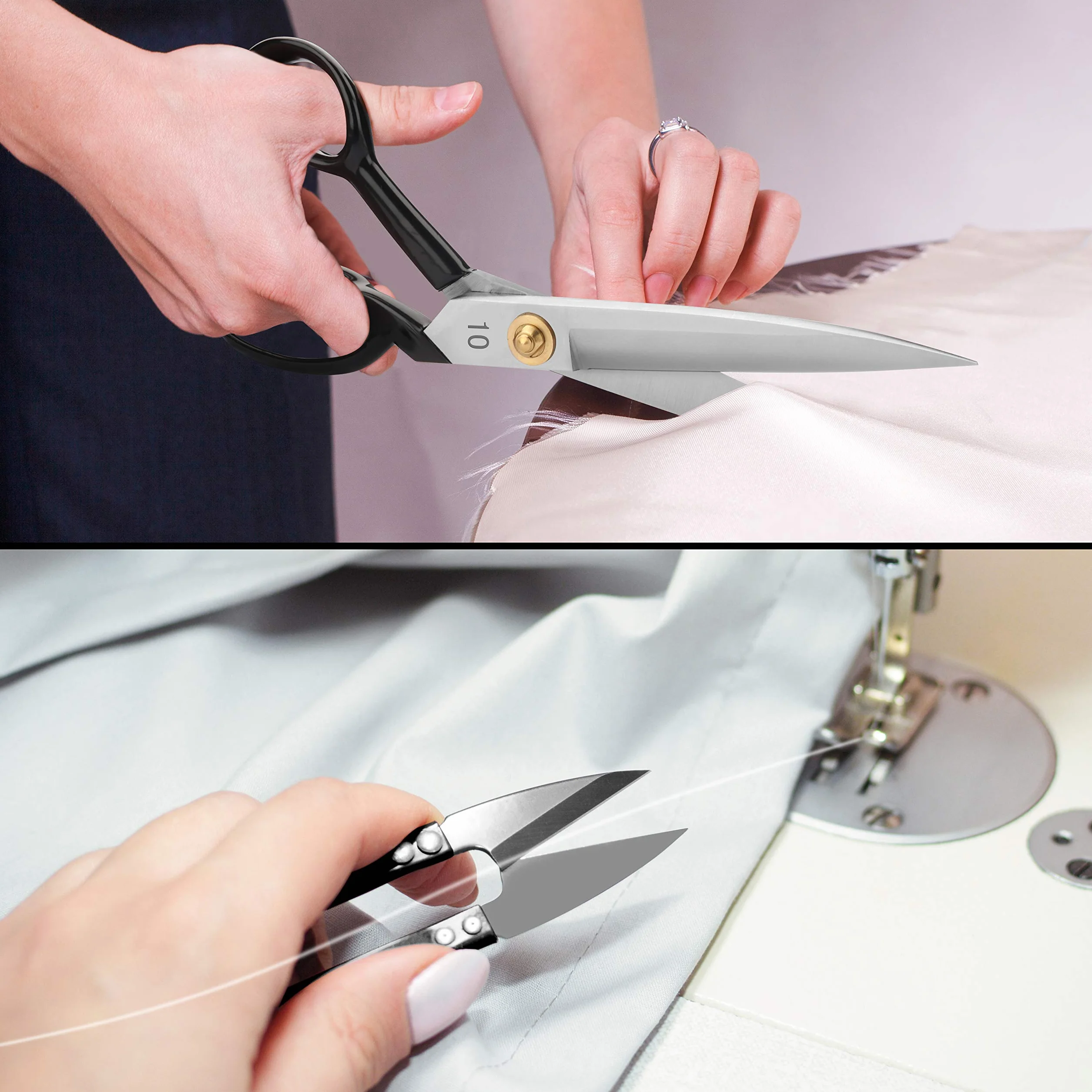 Forbici da Sarta Professionali 25,4 cm Acciaio Inox per Tessuti Pelle Denim