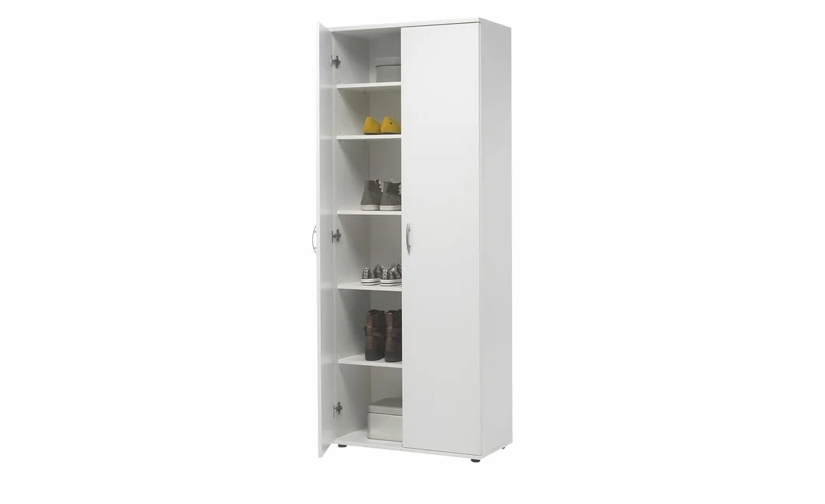 AVANTI TRENDSTORE - Talento - Scarpiera in legno laminato con 2 ante a battente e 5 ripiani interni, disponibile in 2 colorazioni diverse. Dimensioni LAP 70x176x34 cm (Bianco)