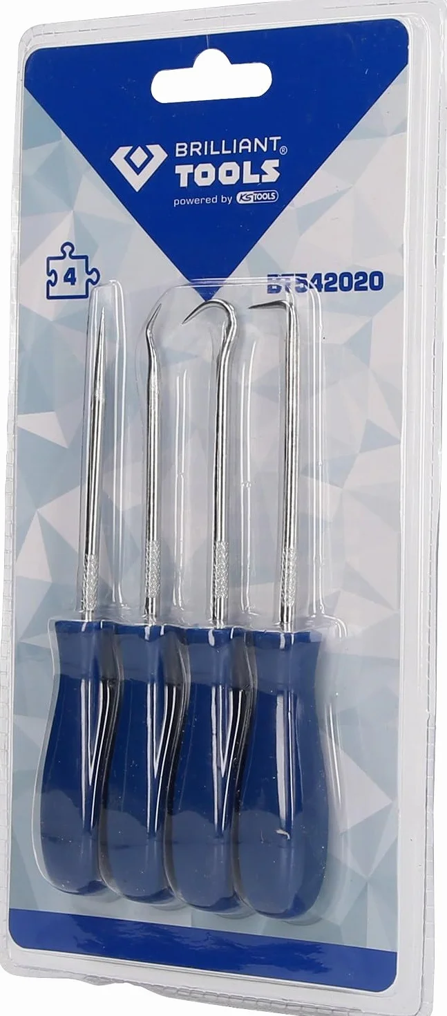 BRILLIANT TOOLS BT542020 Kit ago-gancio, 4. pz [Powered by KS TOOLS]
