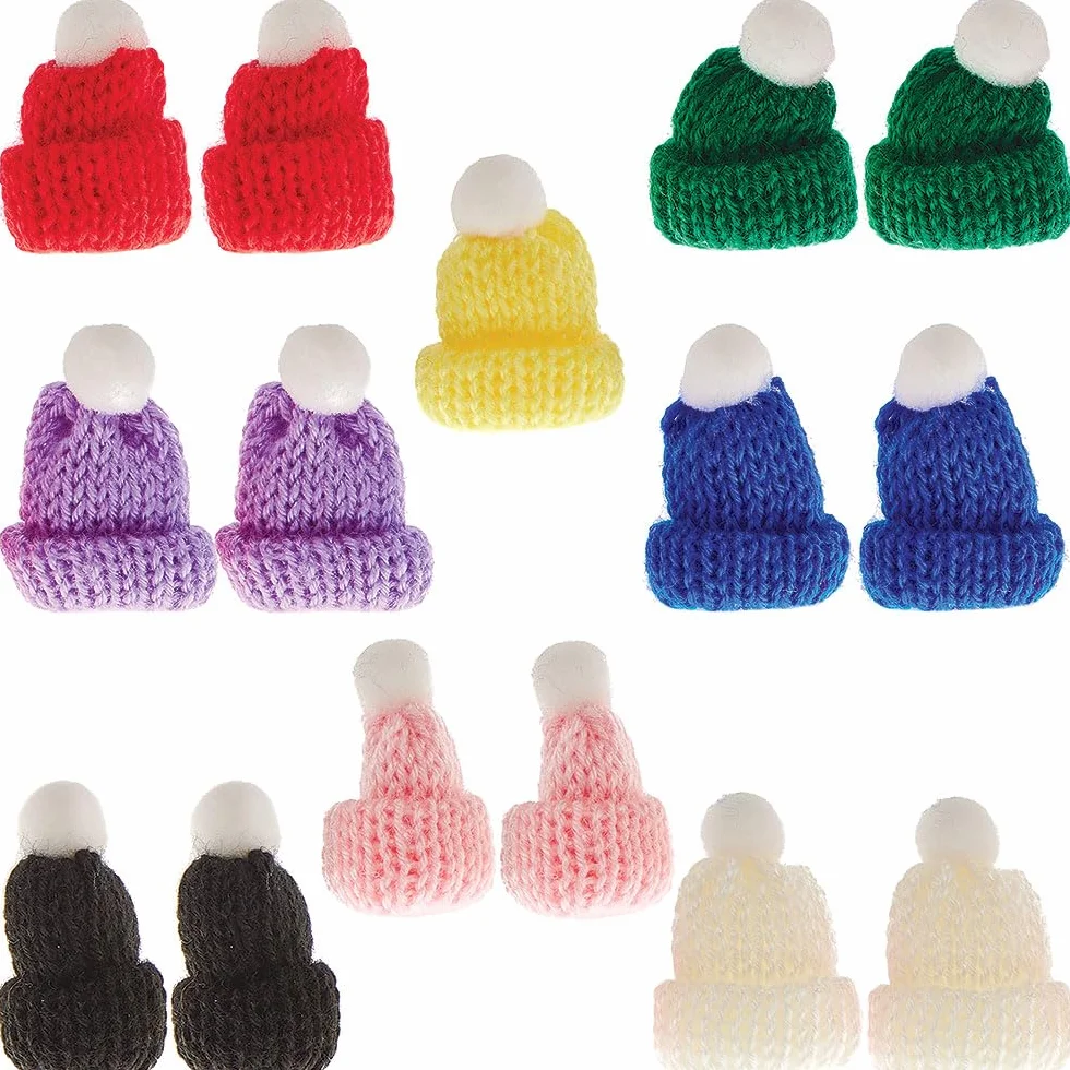 Baker Ross FN325 Mini cappelli a bolla per l'artigianato - Confezione da 15, abbellimenti natalizi, cappelli per bambole