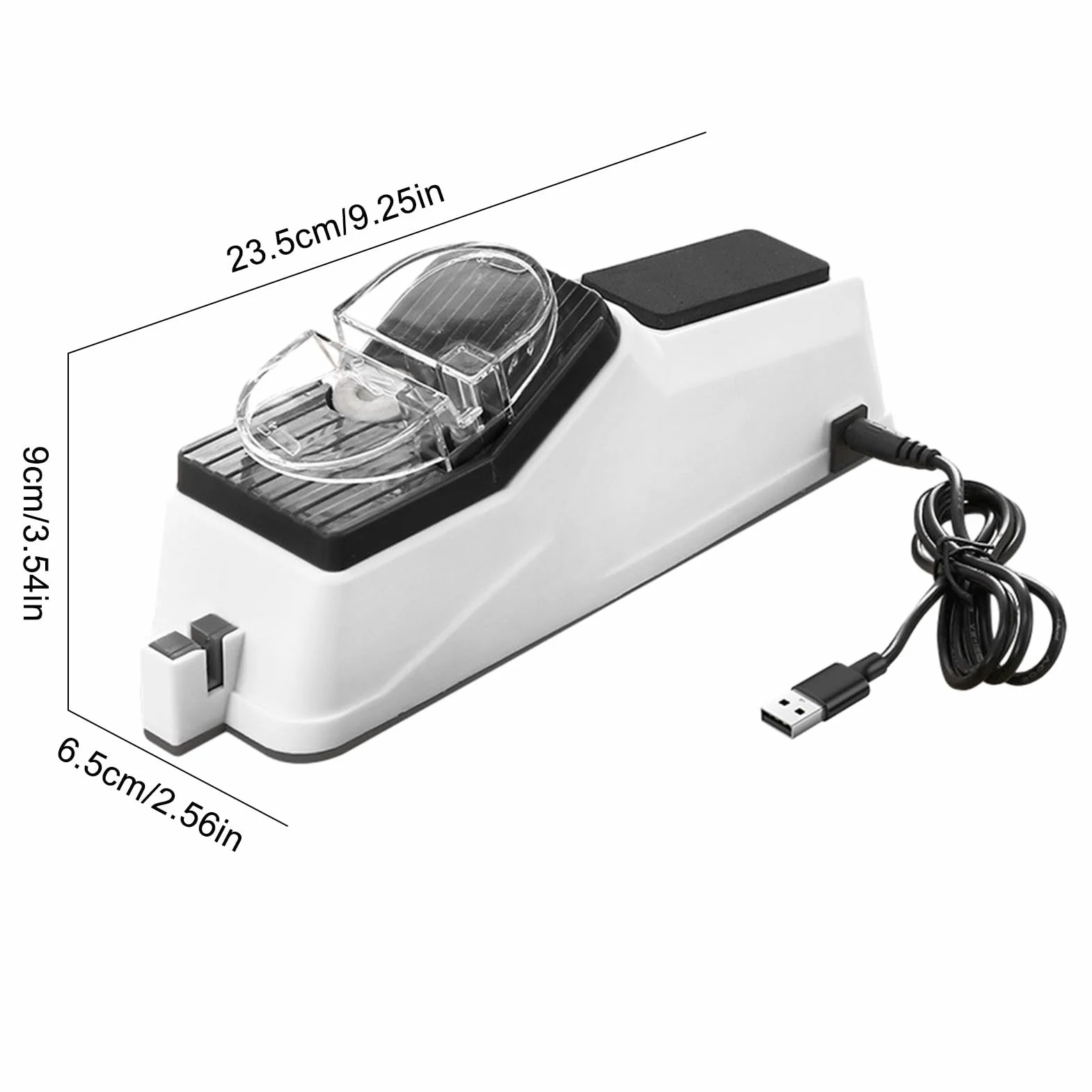 Affilatore Coltelli Elettrico Professionale 23.5x6.5x9cm Affilatore USB Per Coltelli Da Cucina Affila E Lucida In 5 Secondi Con Custodia Protettiva Ideale Per Casa E Cucina
