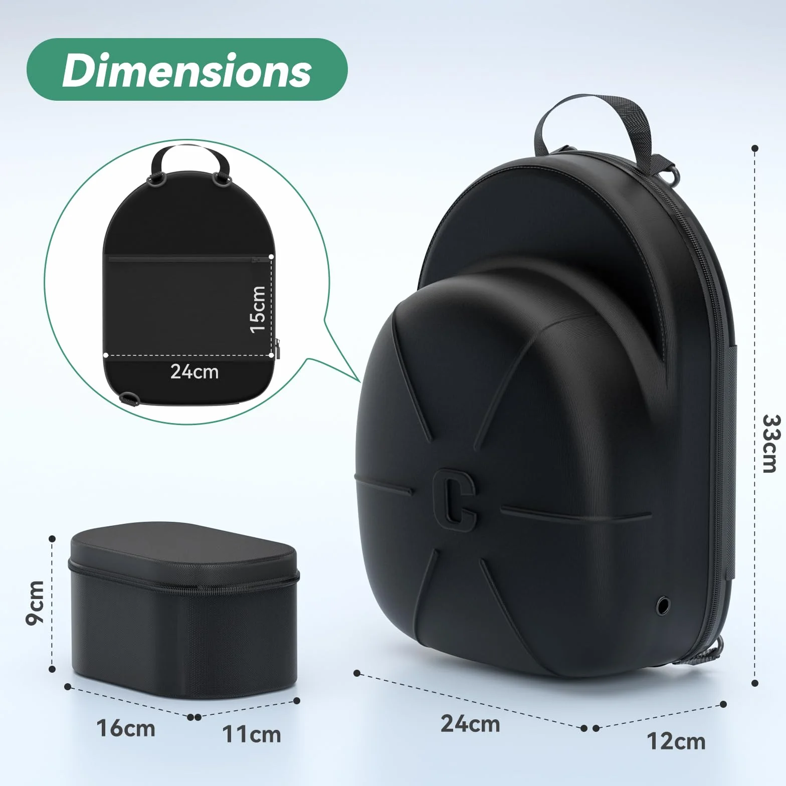 CLESOO Porta Cappellini da Viaggio, Porta Cappelli da Baseball con Maniglia per Tracolla Regolabile Custodia da Cappelli Organizzatore per Viaggi, Archiviazione Domestica