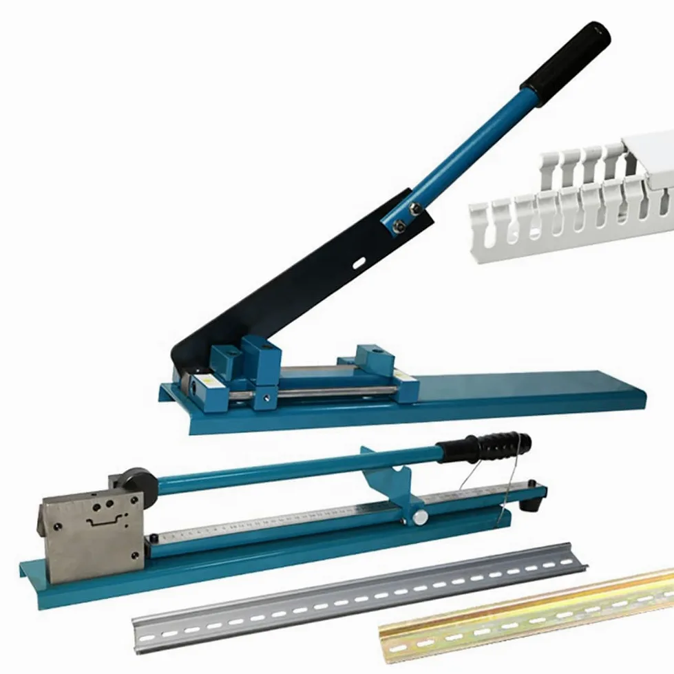 Utensile per taglio guida DIN – doppia scanalatura W/50 cm righello, taglierina manuale per taglio in alluminio scanalato – macchina da taglio canalina da banco