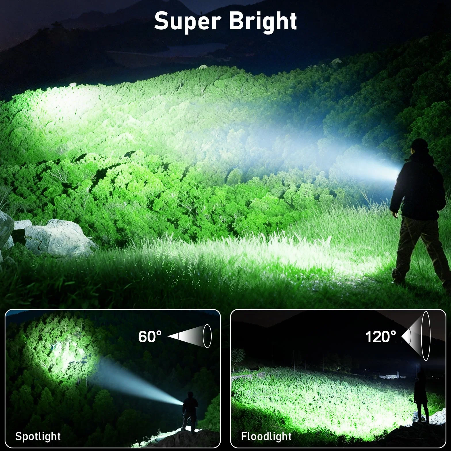Blukar Torcia EDC con Clip, Super Luminoso Mini Torcia LED Ricaricabile Potente, 3 Fonti di Luce & 5 Modalità, Funzione di Memoria, Portatile Tascabile Flashlight per Campeggio/Emergenza/Trekking
