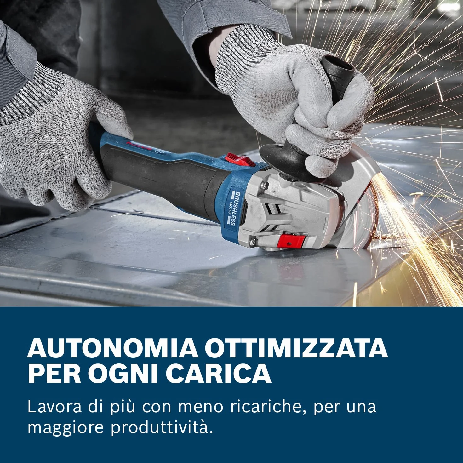 Bosch Professional 18V System Smerigliatrice angolare a batteria GWS 18V-8 (diametro disco 125 mm, senza batteria/caricabatteria)