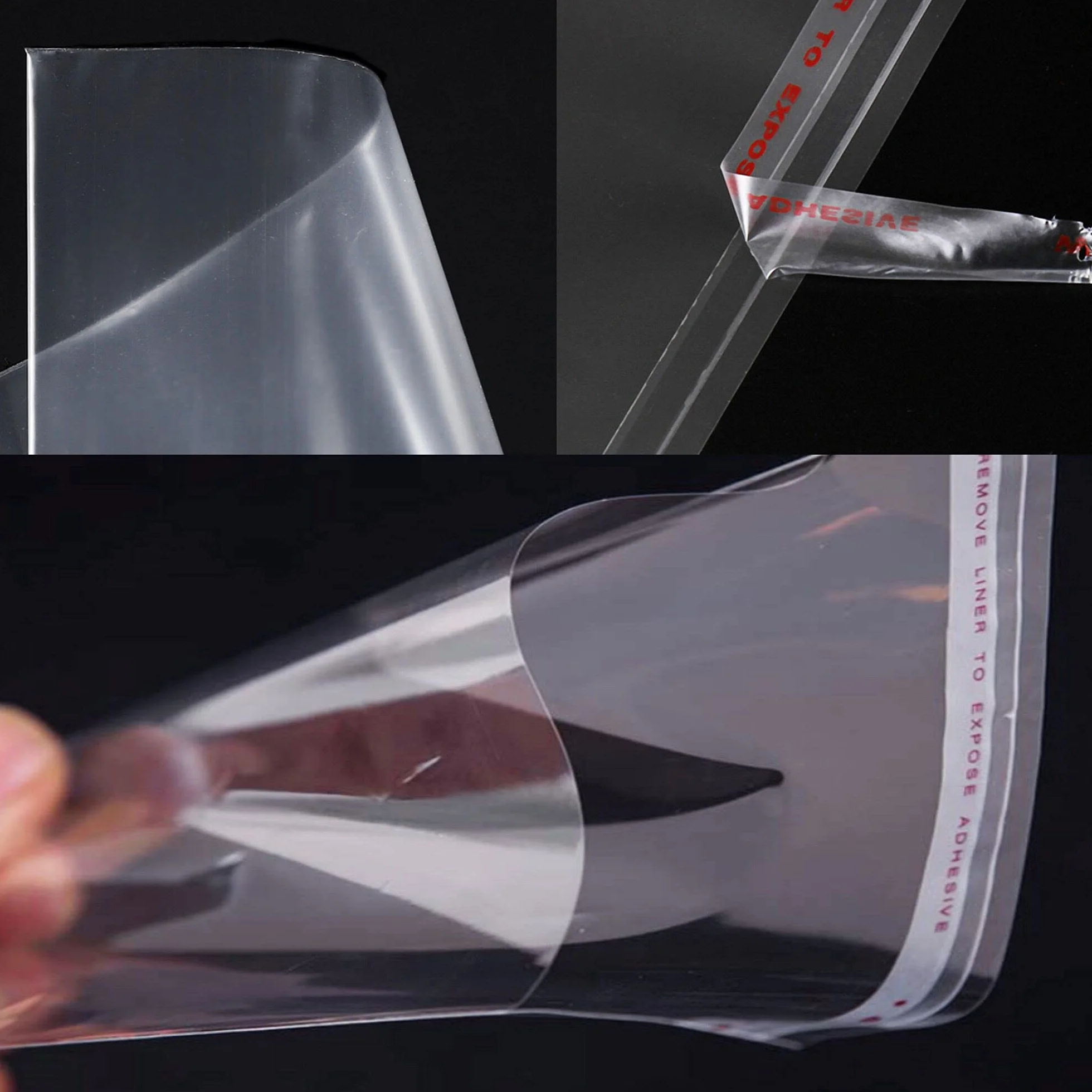 Buste in Cellophane Adesivi Lungo 100 Pezzi 3x15cm Sacchetti di Plastica Autoadesivi 50µm Trasparente OPP Bustine per Collana Penna Cucchiaio da Caffè Labbra Caramelle Cannucce