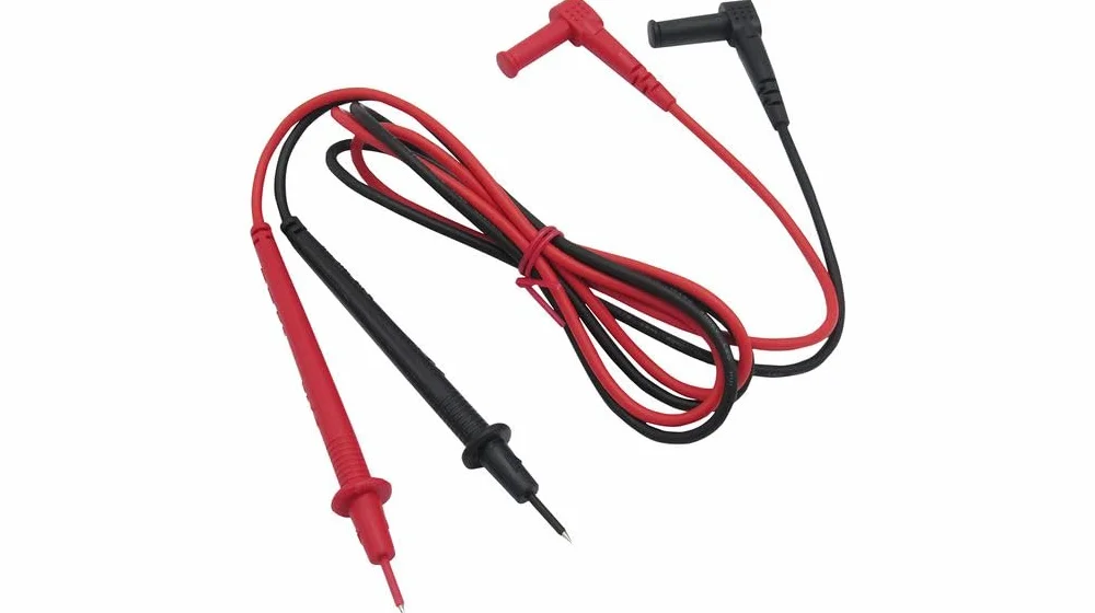 2 Puntali Multimetro Universali 1000V 10A – Cavi di Ricambio per Tester Digitale – CAT III – Impugnatura Antiscivolo – Compatibili con Tutti i Multimetri – Rosso e Nero – Lunghezza 105cm