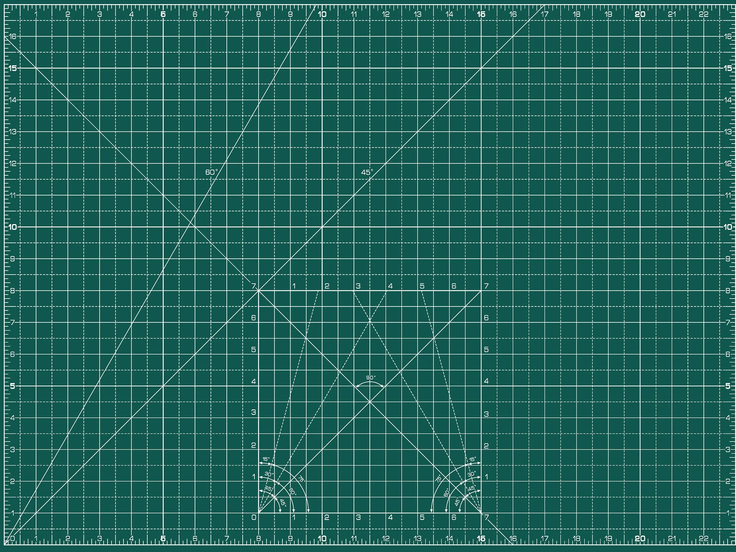La Canilla Tappetino di Taglio Autorigenerante A2 (60x45 cm - 24x18") Tappeto Piano Antitaglio Grande per Cucito, Patchwork Modellismo | Cutting Mat Contrassegnato in Centimetri e Pollici