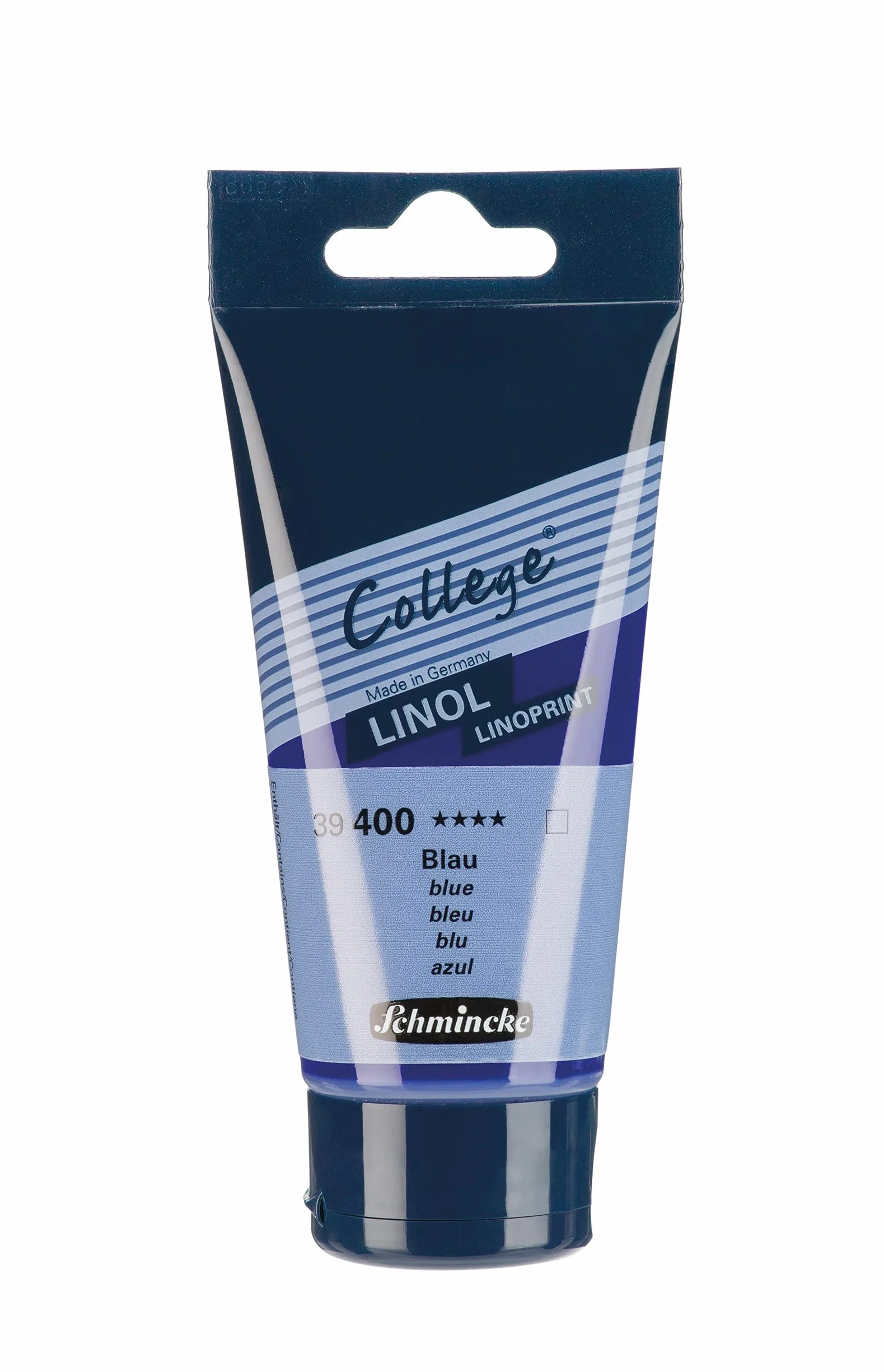 Schmincke - College® Linol, blu, tubetto da 75 ml, 39400013, inchiostro per linoleografia qualità studio per artisti, a base d’acqua, quasi inodore, resistente alla luce, stampa uniforme