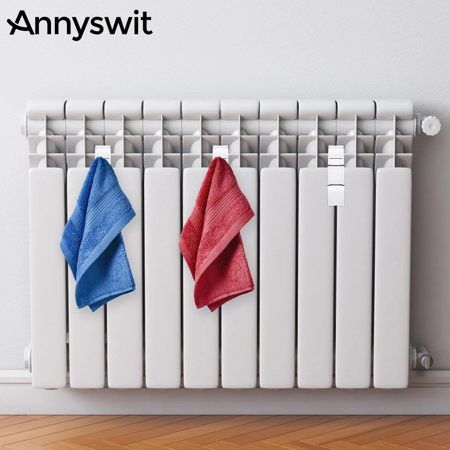 10 Pezzi Ganci per Termoarredo Bagni Ganci Asciugamani Termoarredo Accappatoio Appendini Asciugamani Bagni Trasparente Plastica Salvaspazio Radiatore Standard Gancio Scaldasalviette