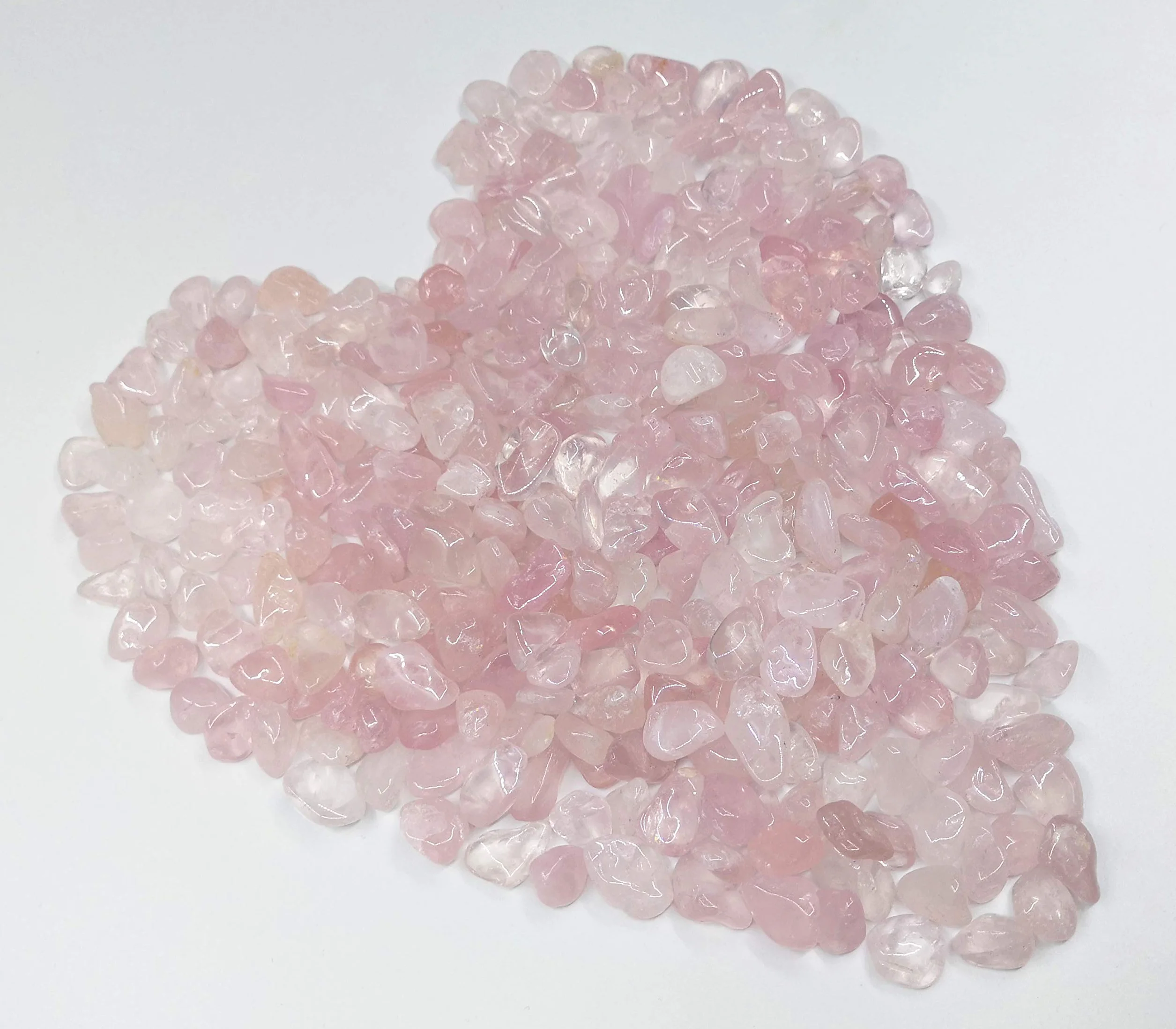 Mina Heal Collezione di pietre chakra, cristalli curativi lucidati, quarzo rosa 450 g