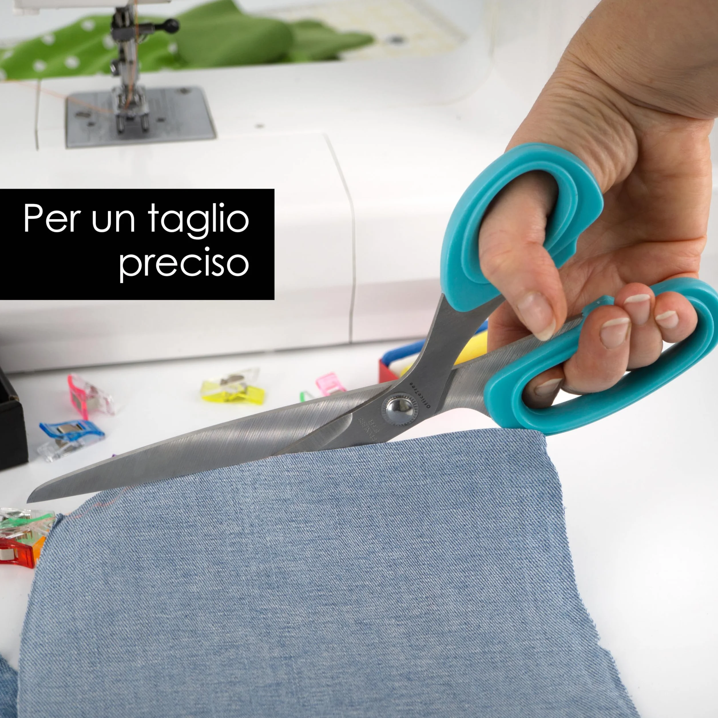 OfficeTree Forbici per sartoria, set professionale, 20 mollette per stoffa e 4 gessetti, forbici in tessuto, forbici per tessuti con accessori da cucito, forbici per tessuto, forbici per tessuti,