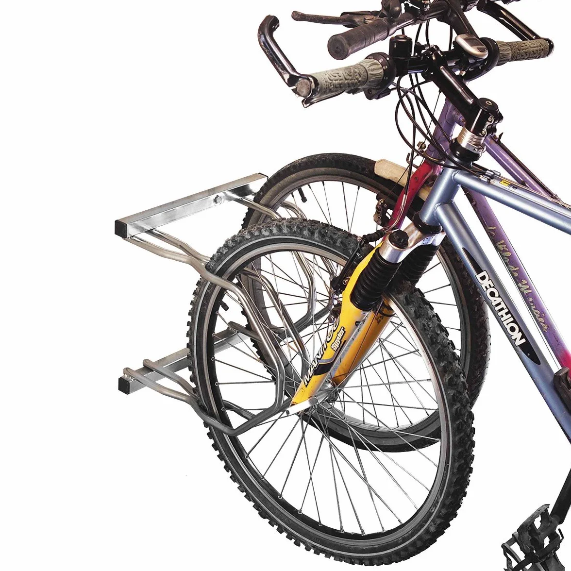 Mottez Rastrelliera portabiciclette per 2 Bici a 2 Livelli