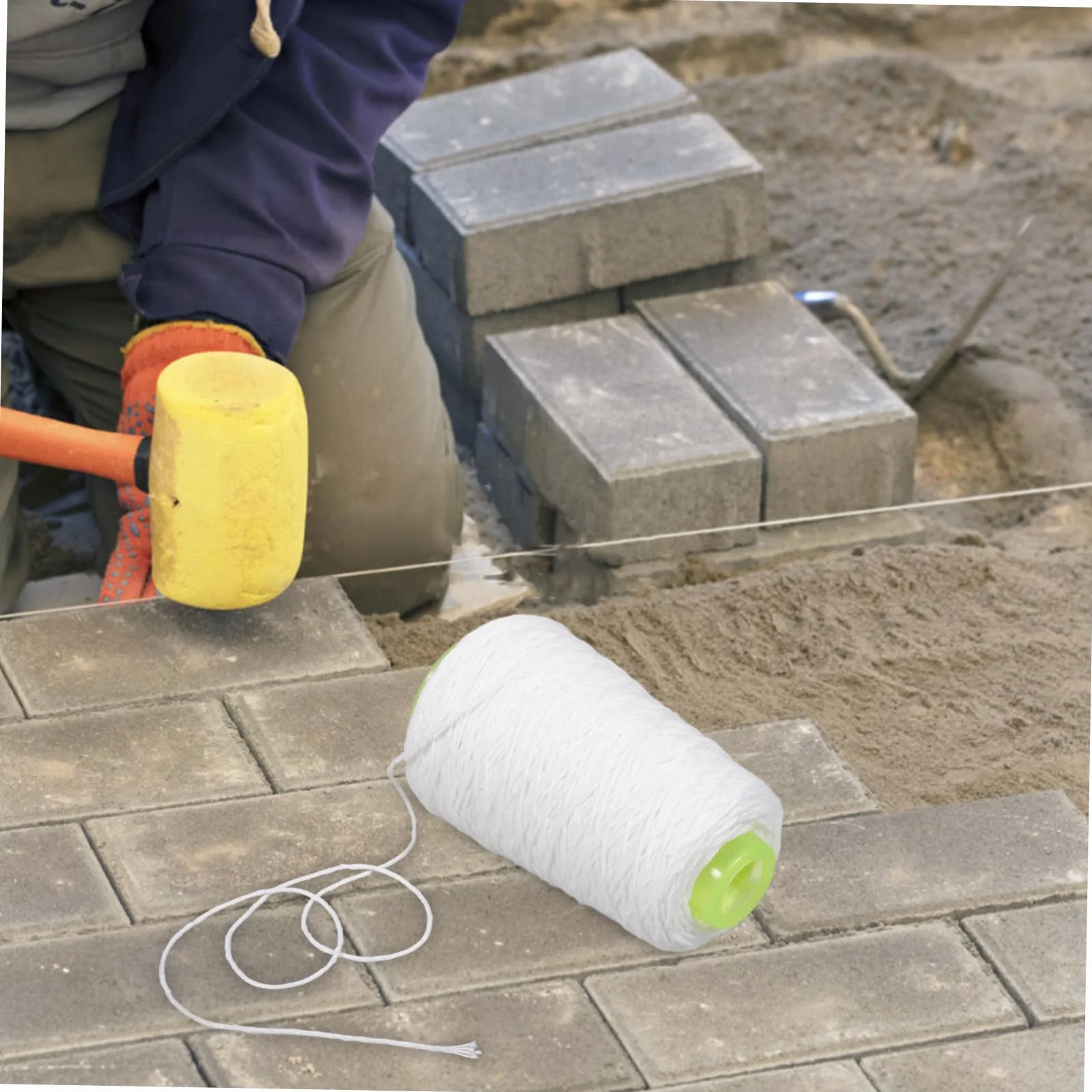Lurrose Filo da Muratore Versatile per Muratura Assorbente in Cotone Bianco per Lavori di Carpenteria e Posa Mattoni