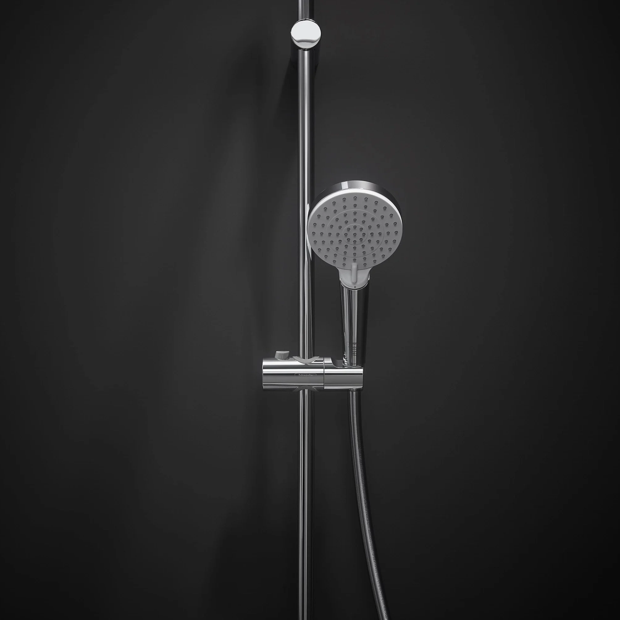 hansgrohe Crometta Set doccia Vario EcoSmart 9 l/min con asta doccia 65 cm, bianco/cromo, 26534400