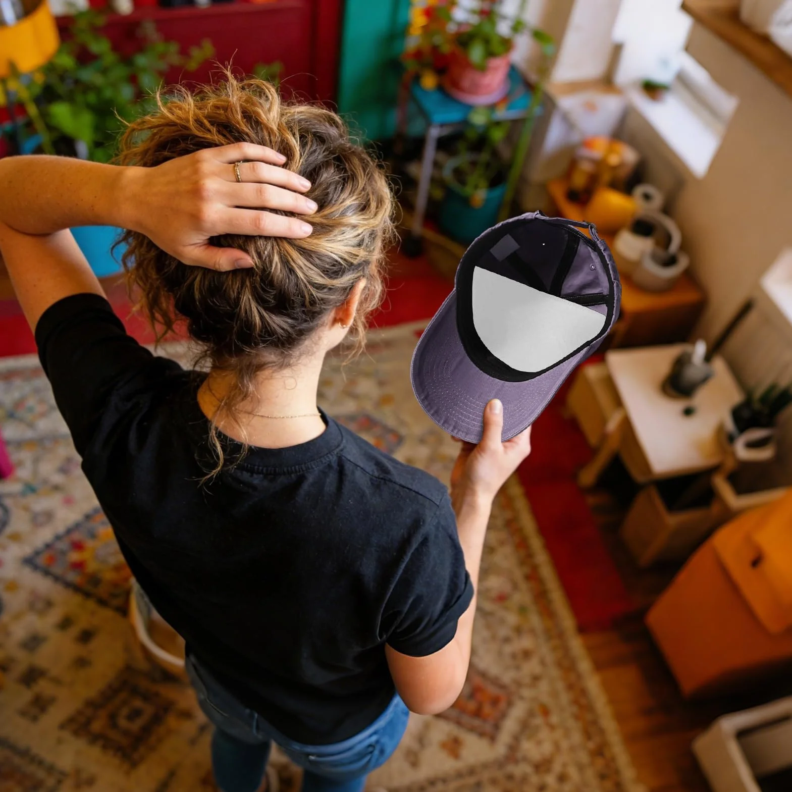 Inserto traspirante, supporto per cappelli da baseball, forma invisibile, riutilizzabile, supporto interno pieghevole, strumento di stabilizzazione del cappello, per adulti, amanti, famiglia, amici