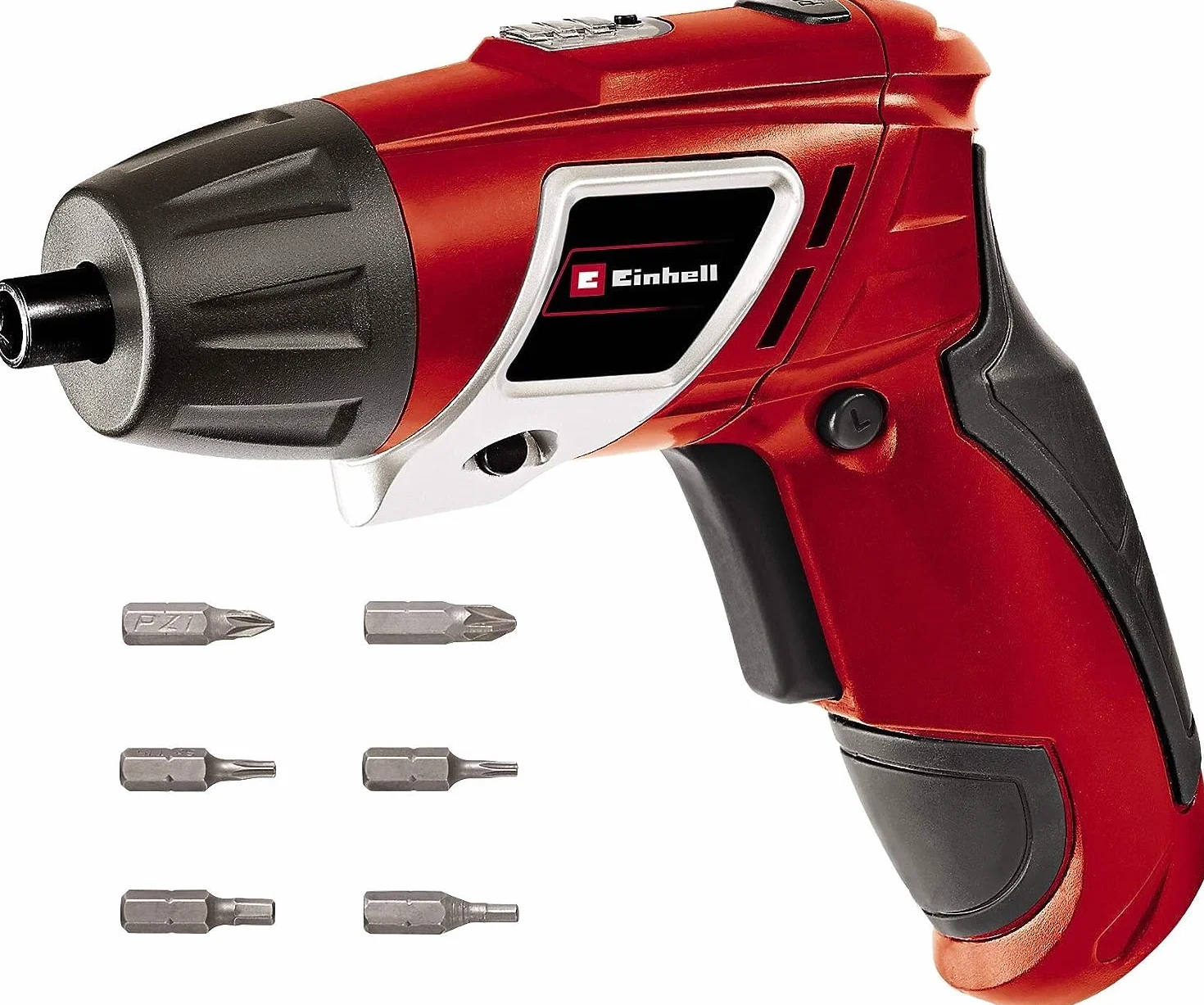 Einhell TC-SD 3,6 Li Avvitatore A Batteria (3,6 V, 1,3 Ah, Li-Ion, Giri Al Min. 200, Torsione 3 Nm, Luce LED, Attacco Esagonale Magnetico, Incl. 6 Inserti, Caricabatteria)