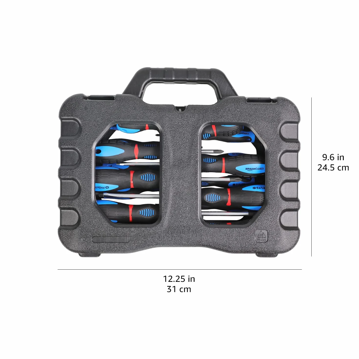 Amazon Basics Set di cacciaviti di precisione, a taglio, a croce, Torx, confezione da 58 pezzi, Nero